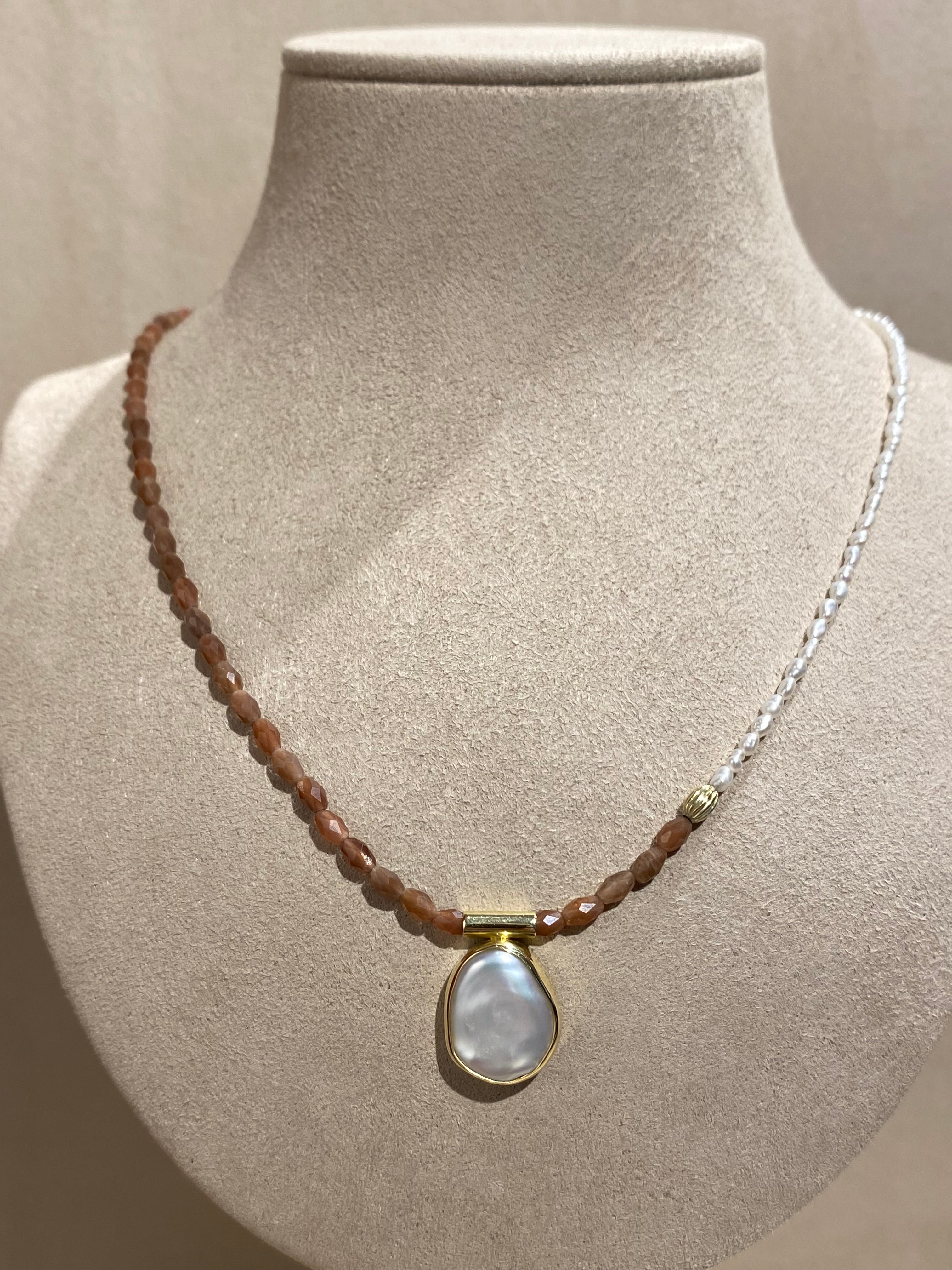 Parel Agaat Ketting