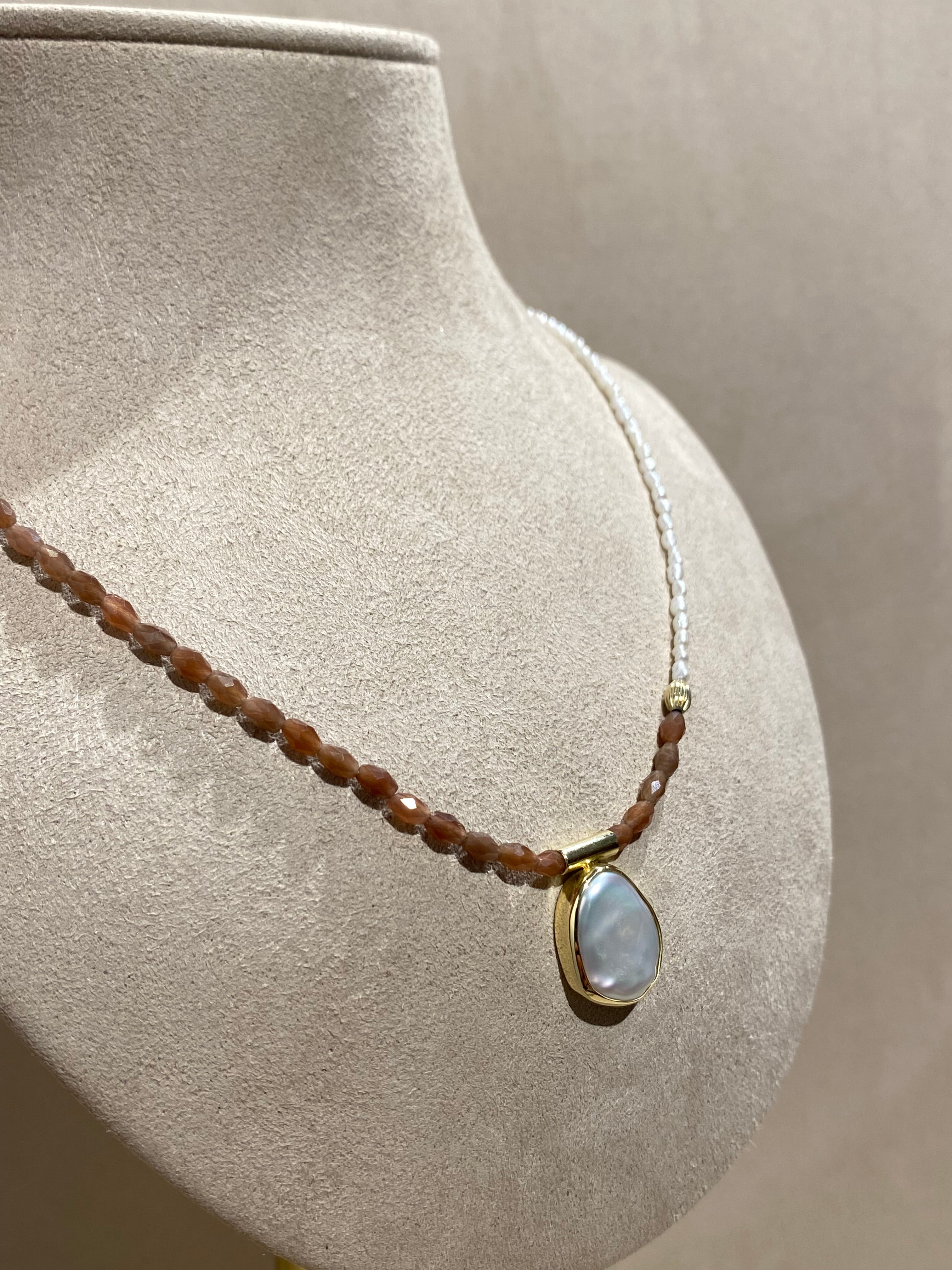 Parel Agaat Ketting