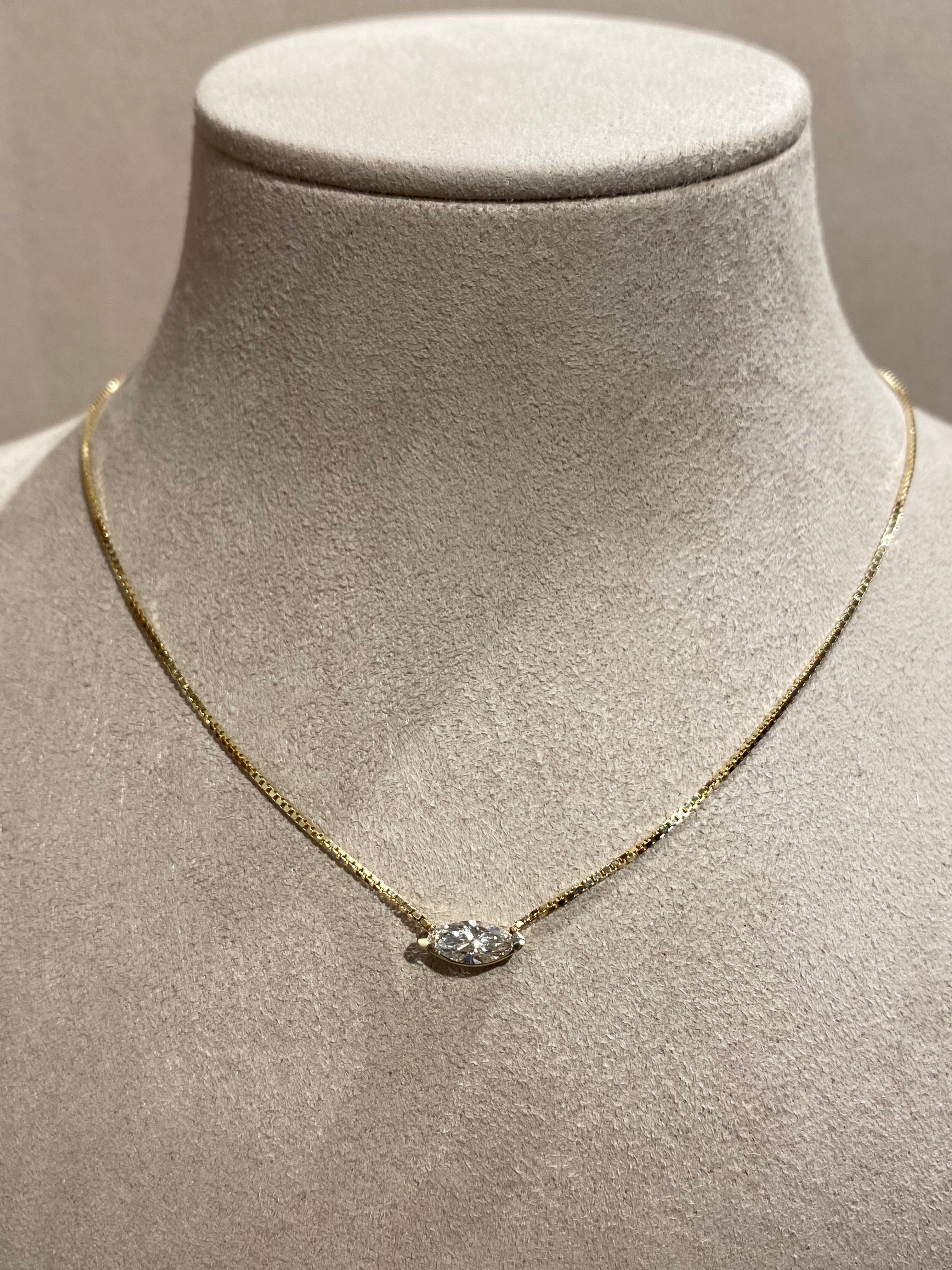 Marquise Diamant Ketting