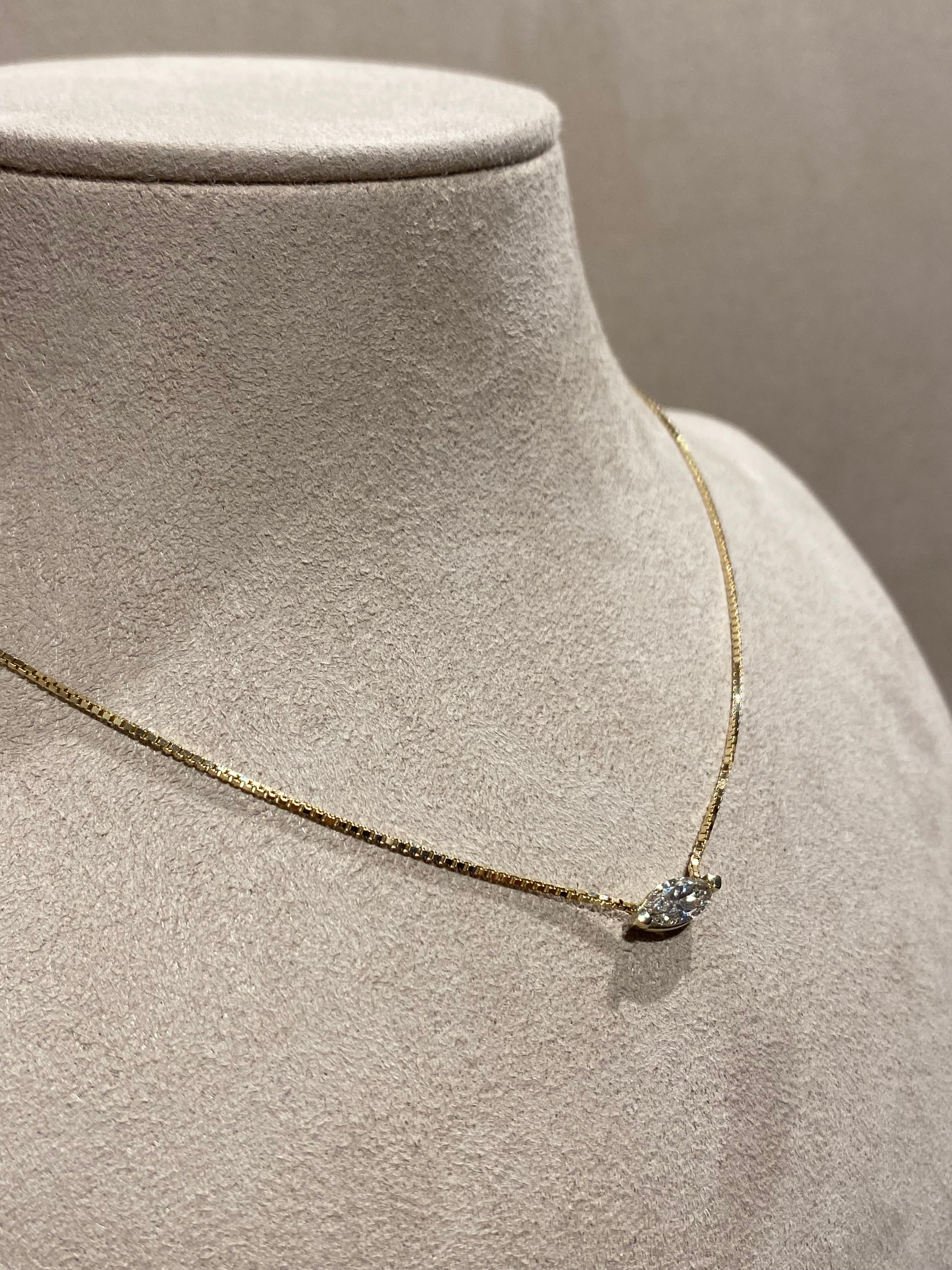 Marquise Diamant Ketting