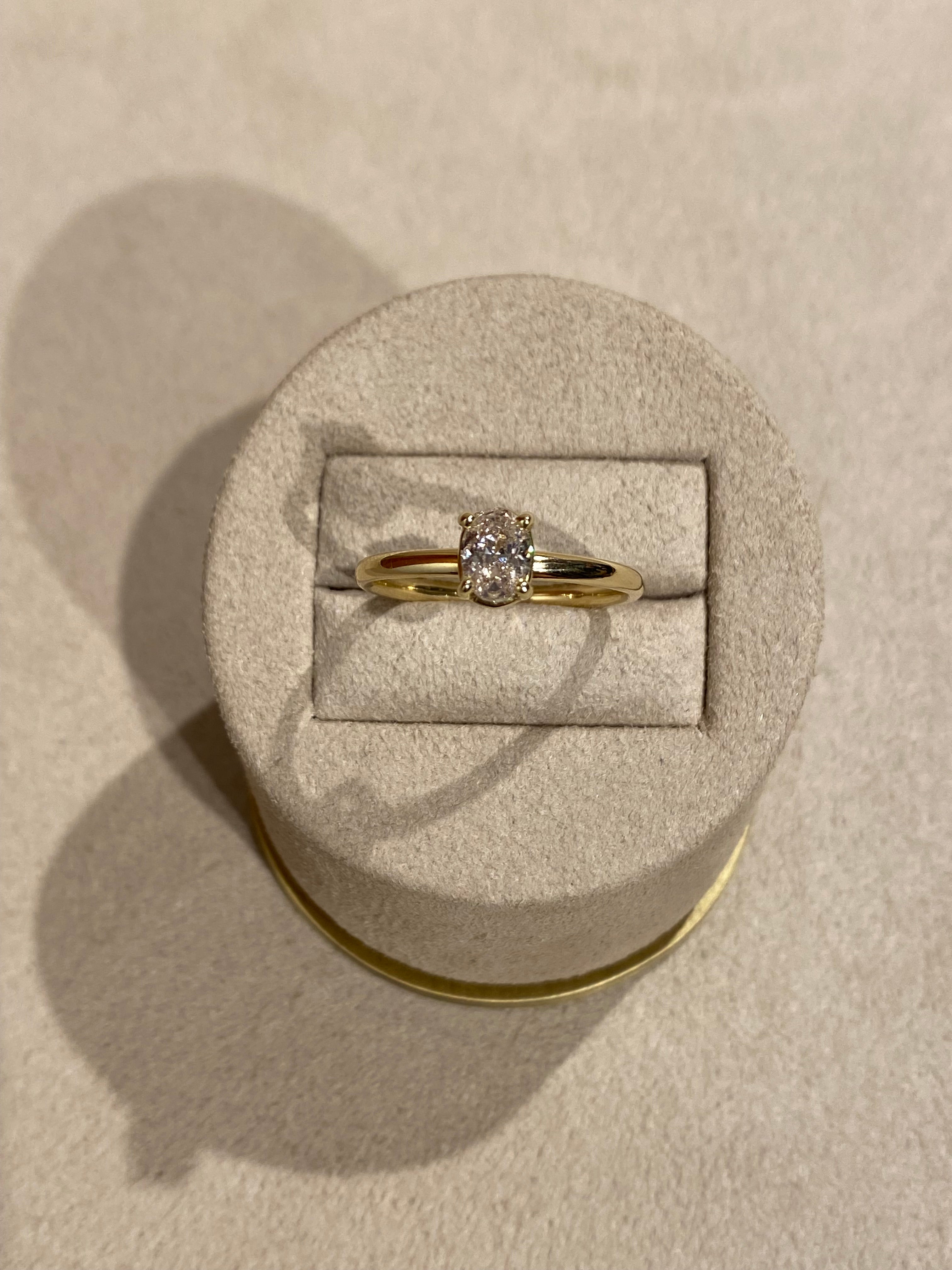 Ovaal Licht Roze Ring