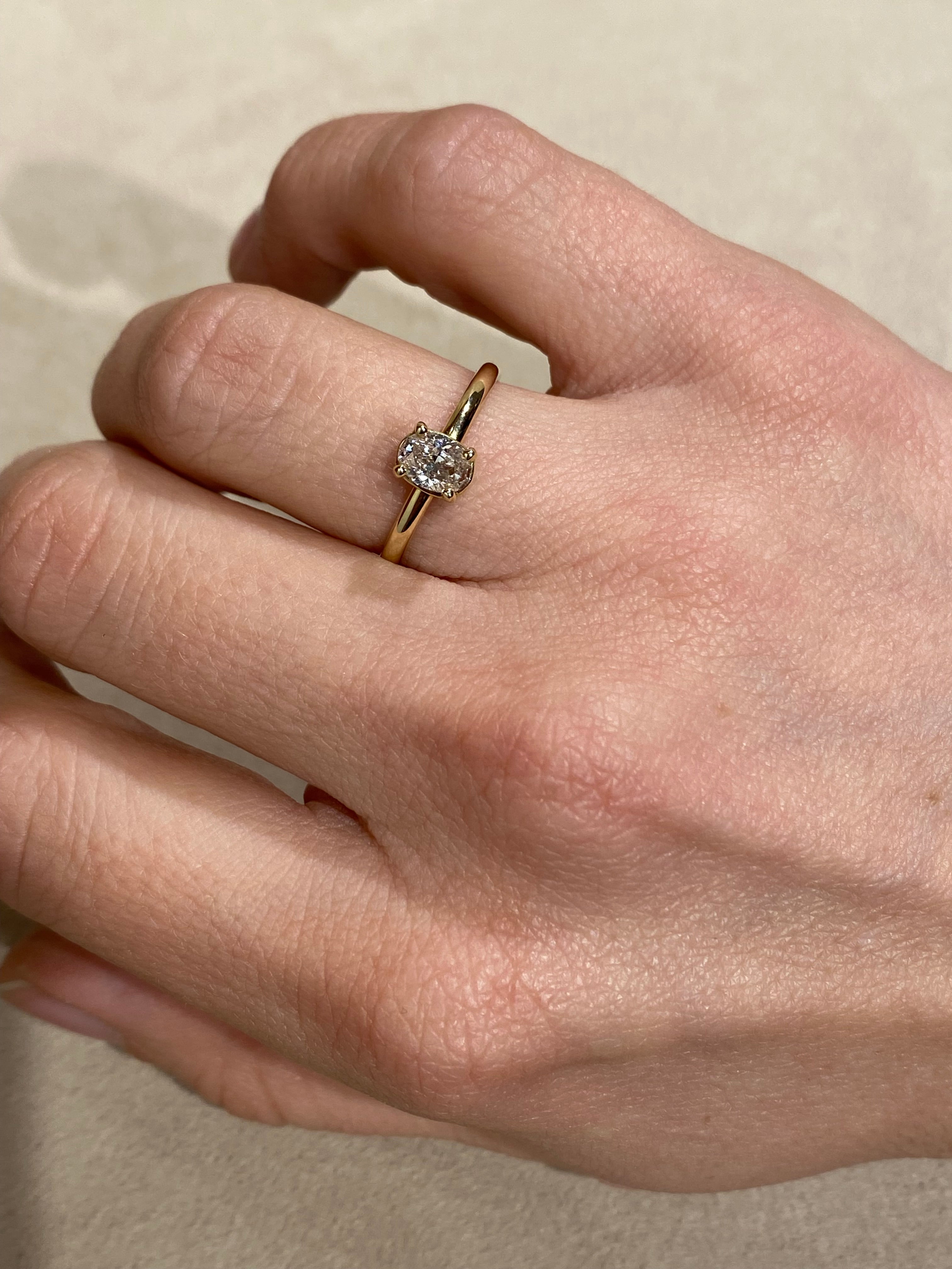 Ovaal Licht Roze Ring