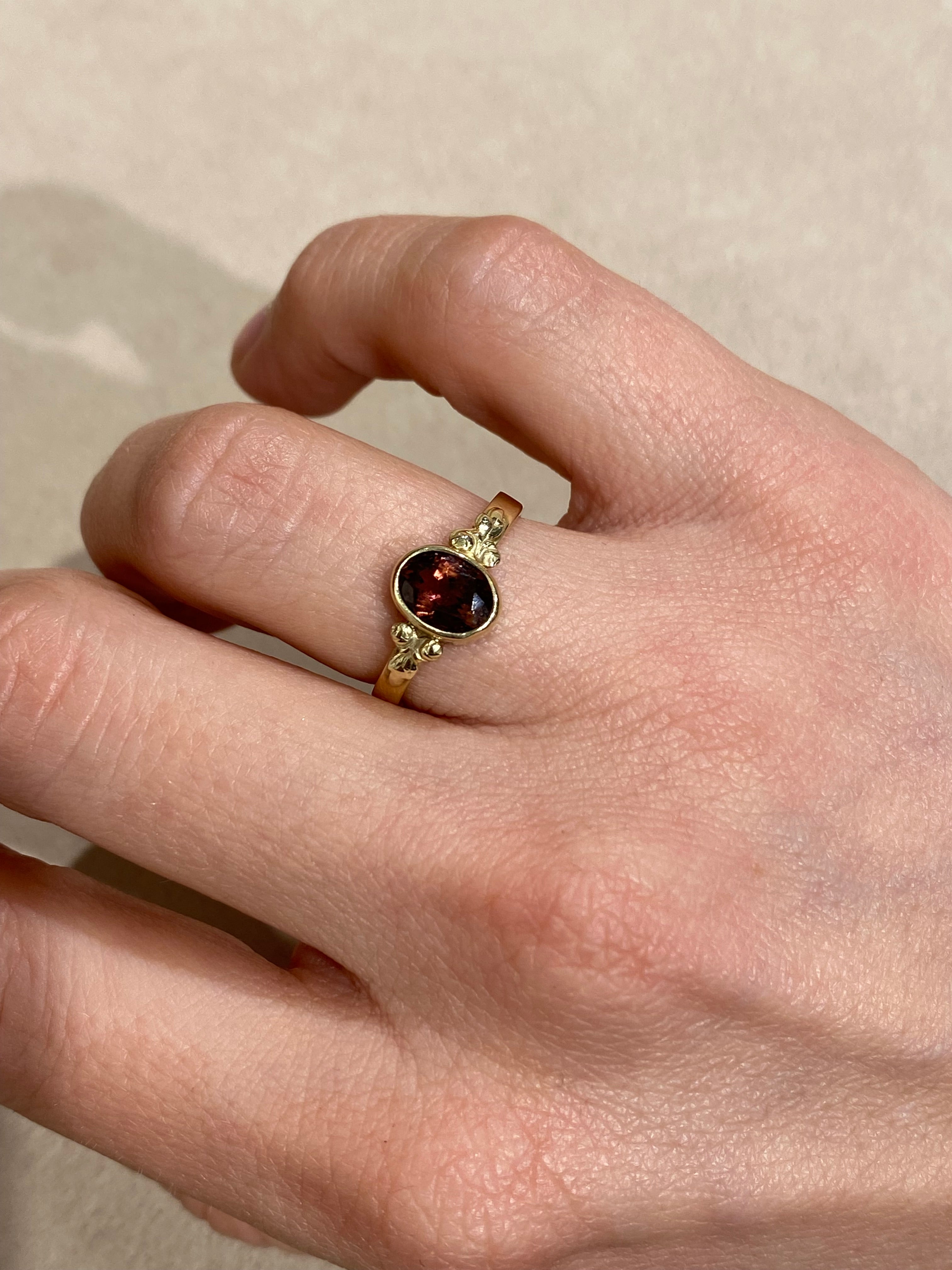 Toermalijn Roosjes Ring