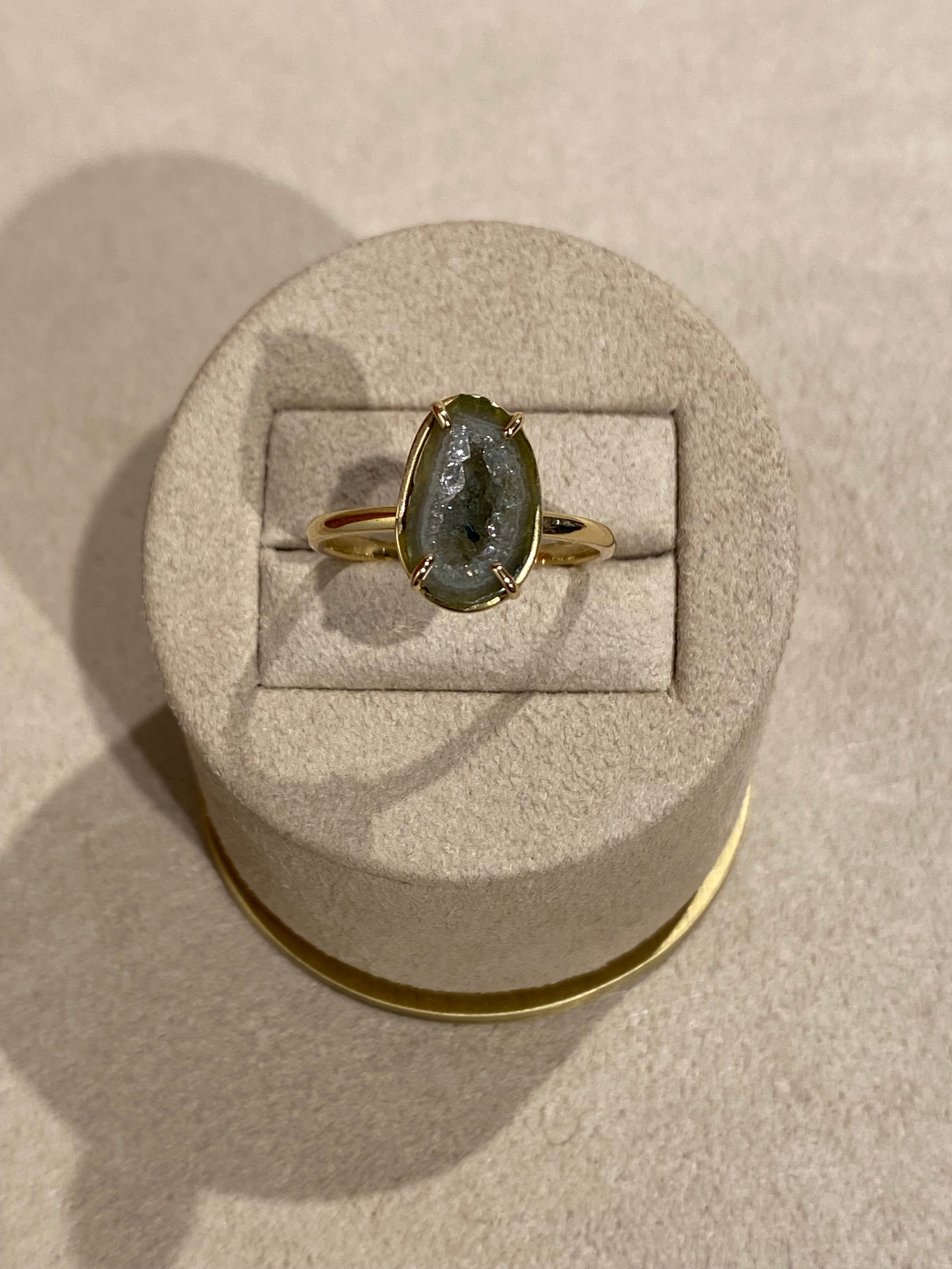 Agaat Geode Ring