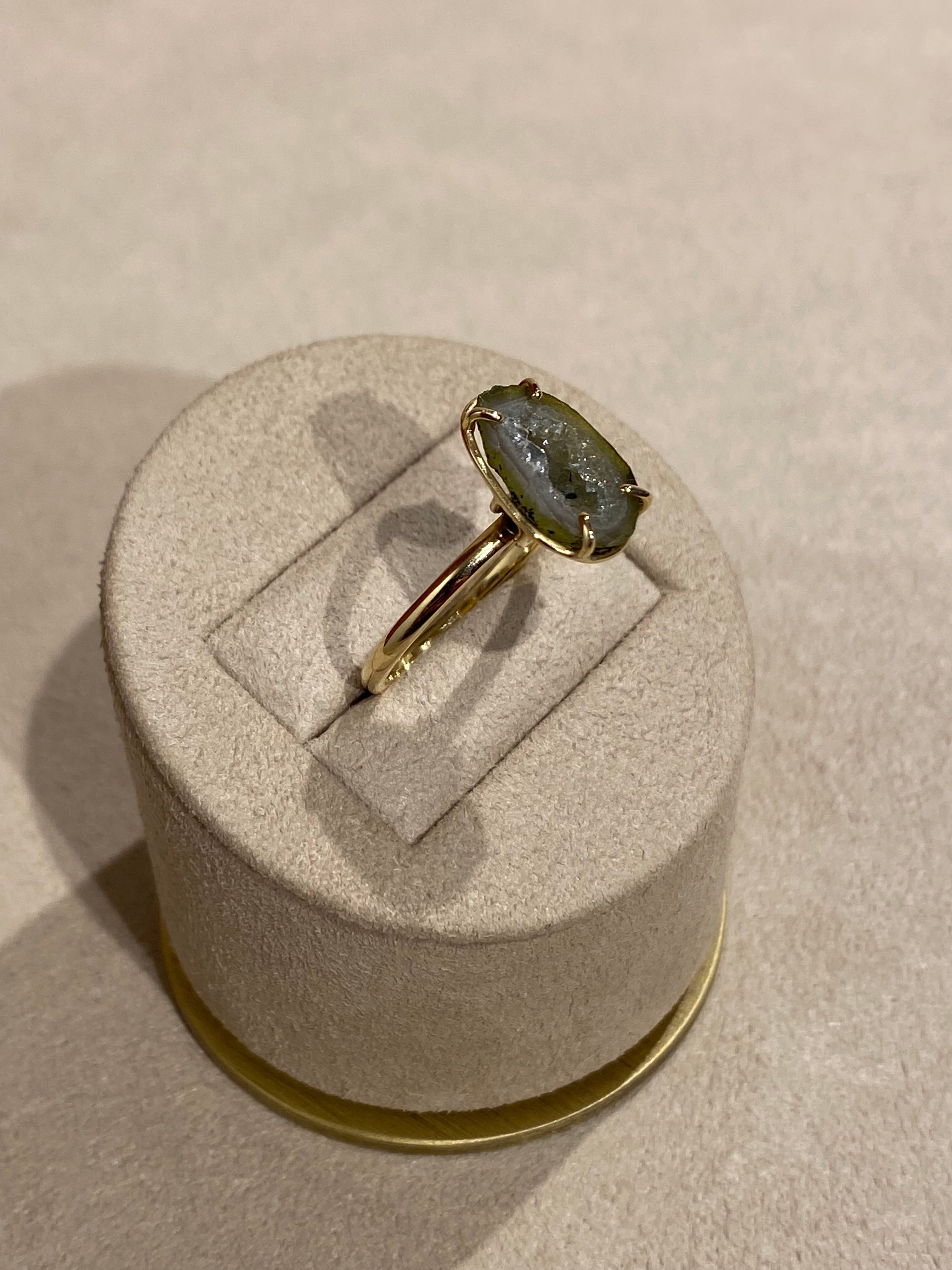 Agaat Geode Ring