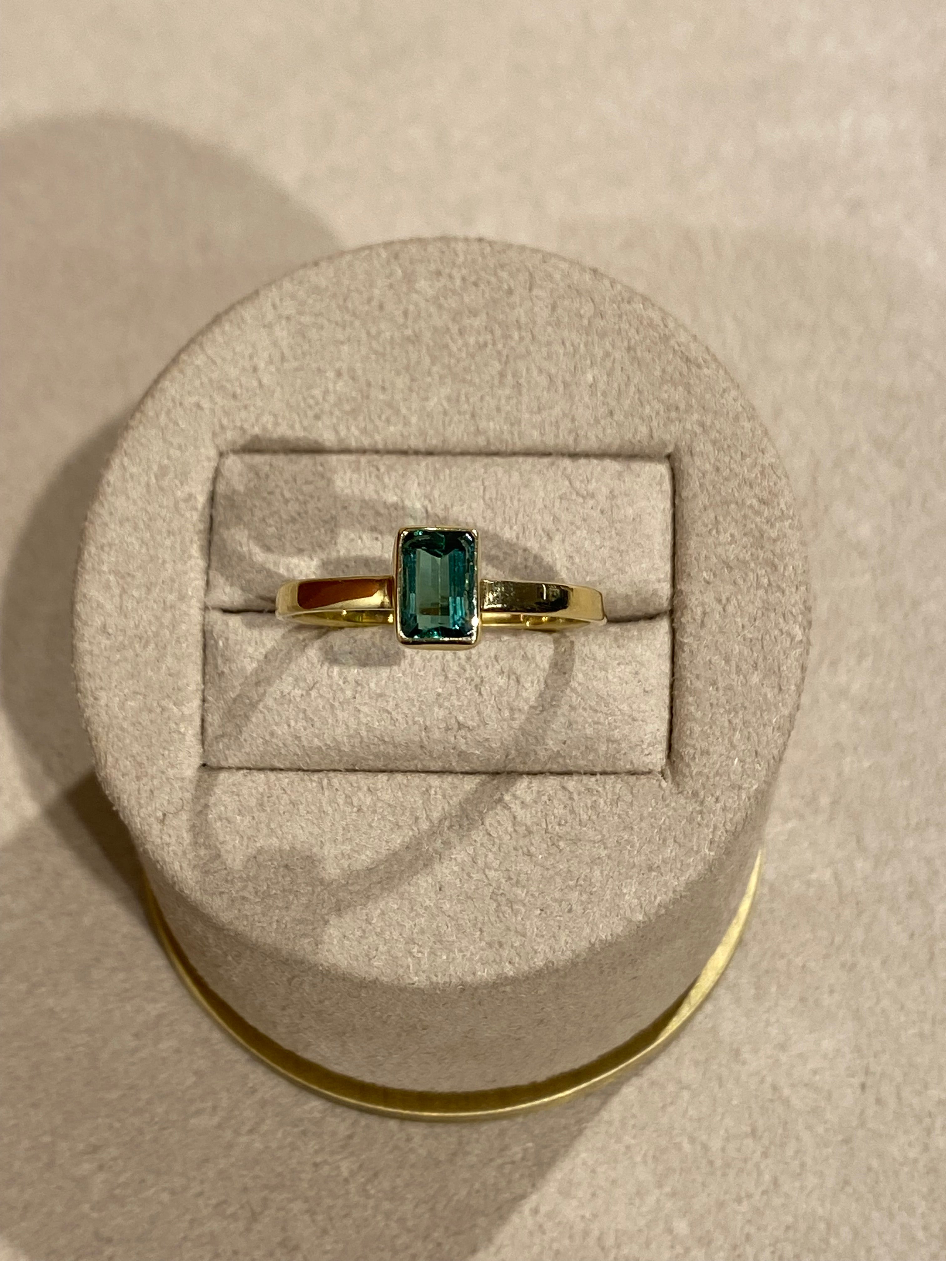 Baquette Toermalijn Ring
