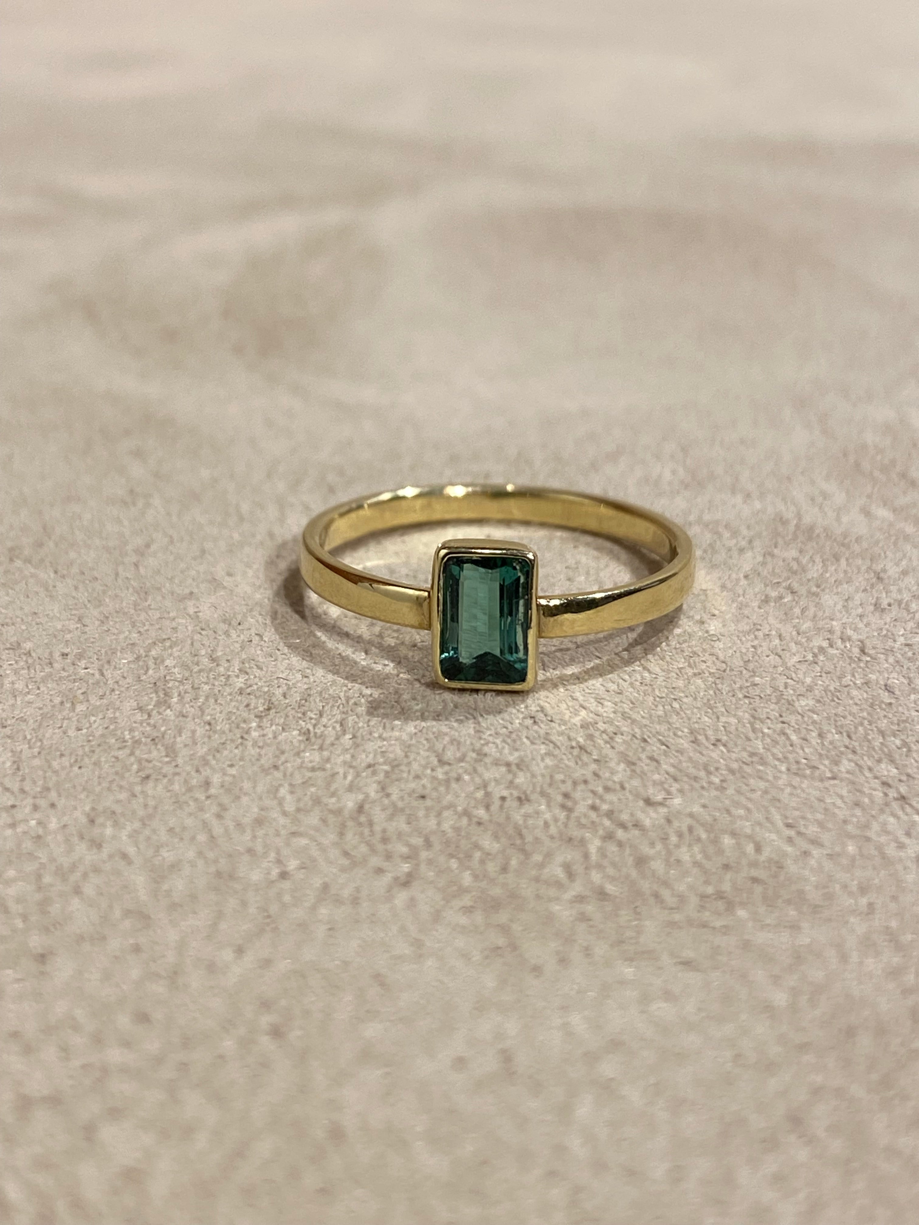 Baquette Toermalijn Ring