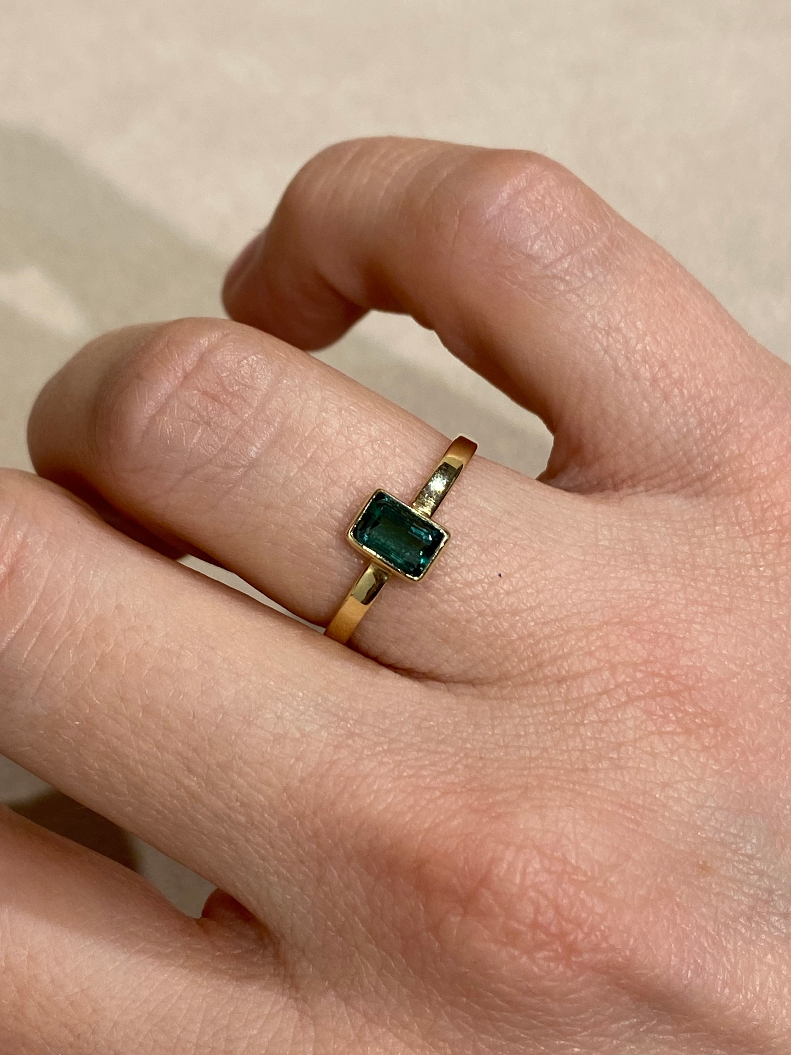 Baquette Toermalijn Ring