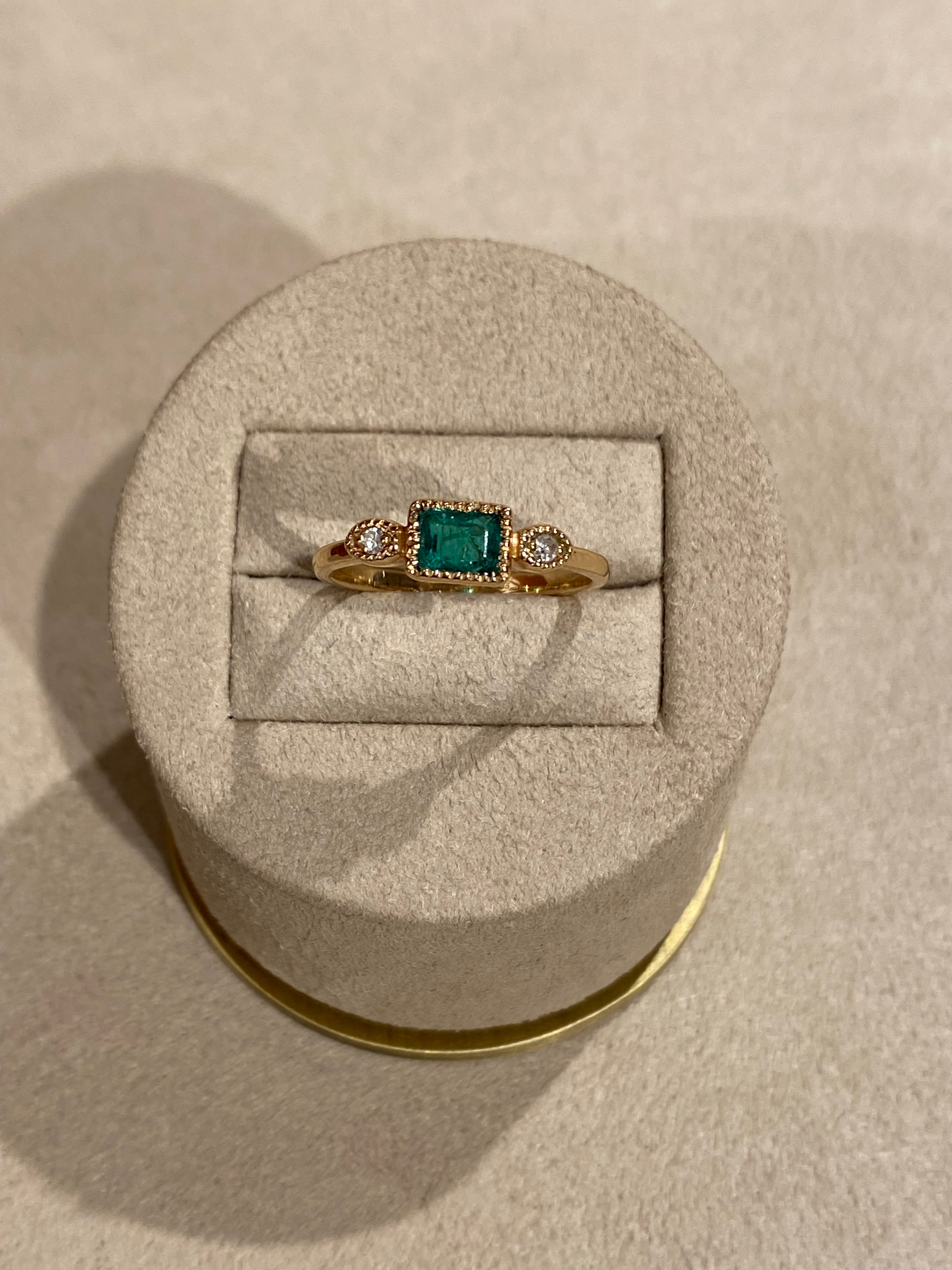 Smaragd Diamant Ring