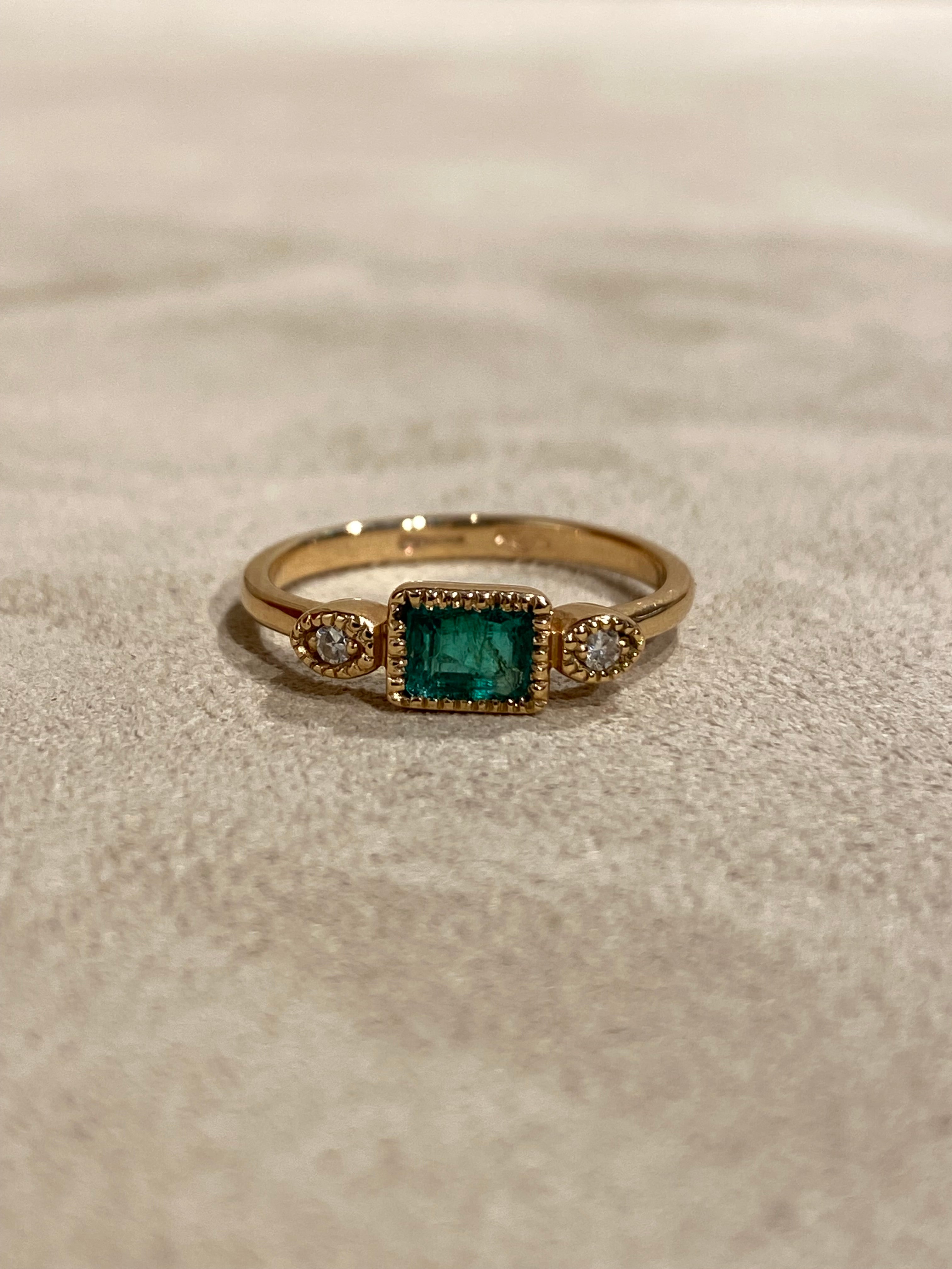 Smaragd Diamant Ring