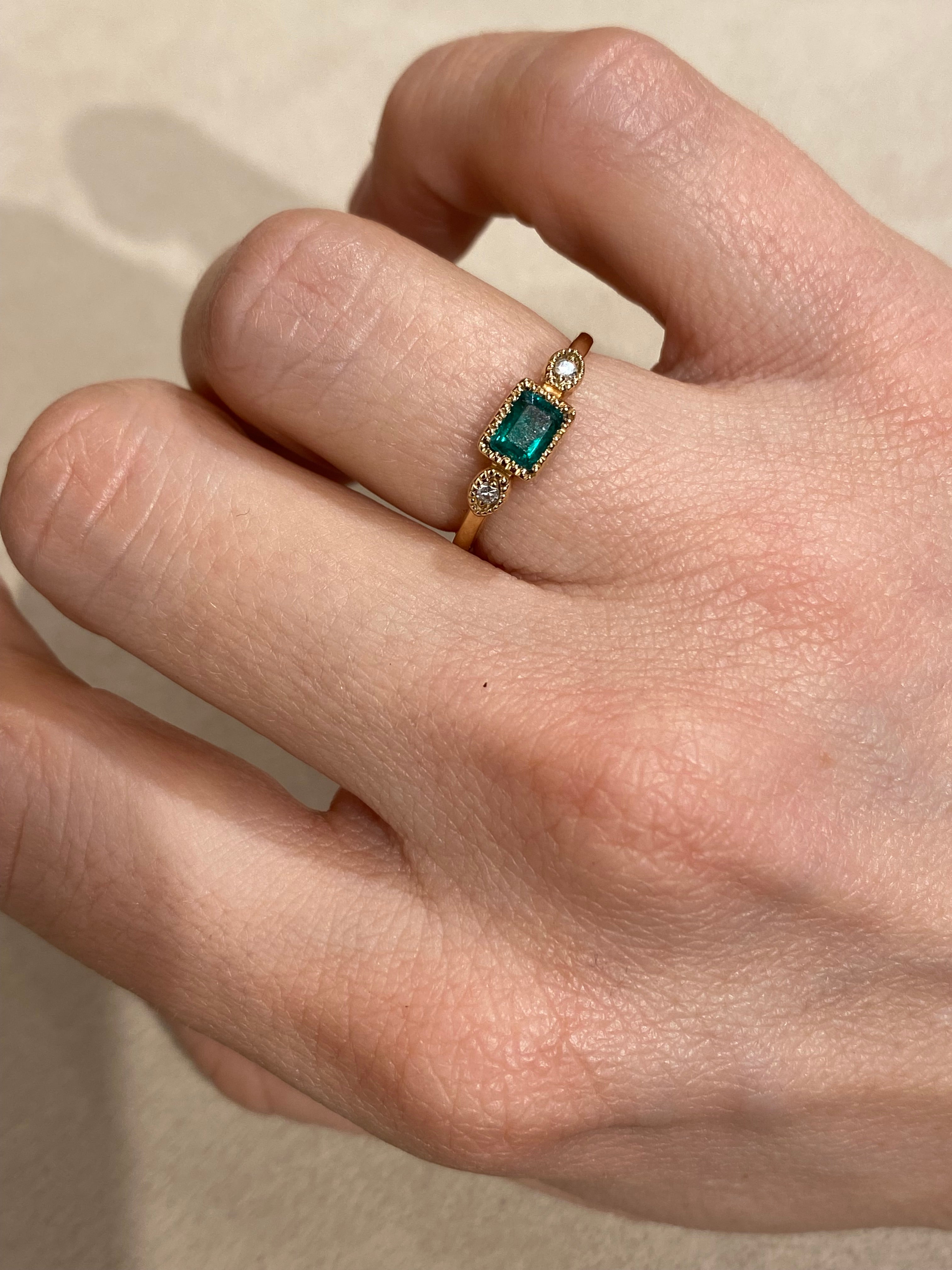 Smaragd Diamant Ring