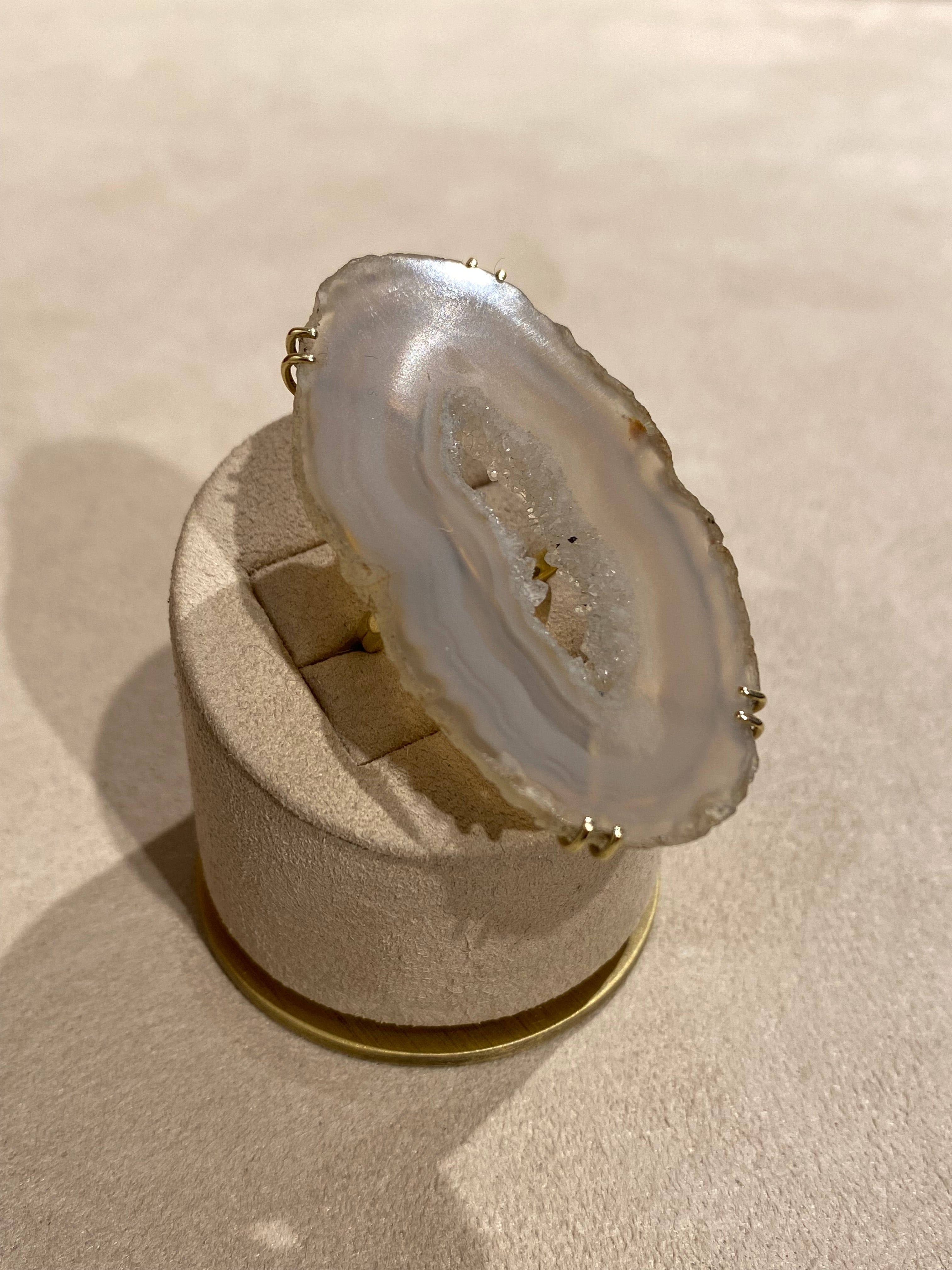 Agaat Geodeschijf Ring
