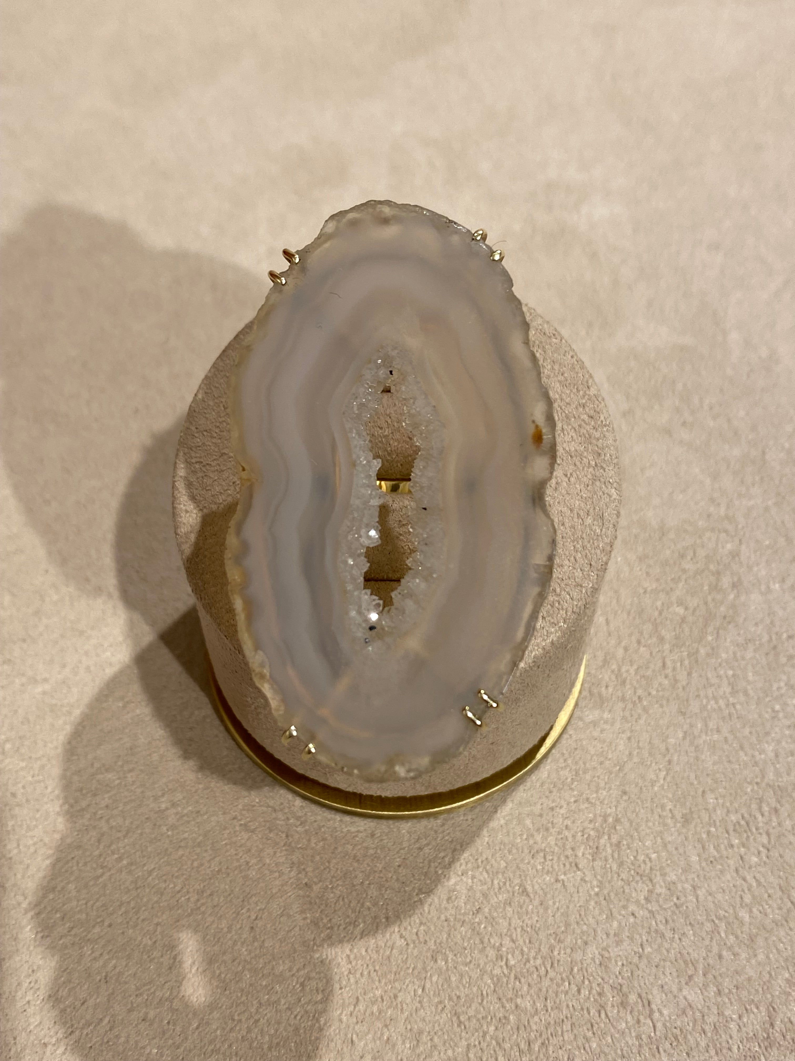 Agaat Geodeschijf Ring