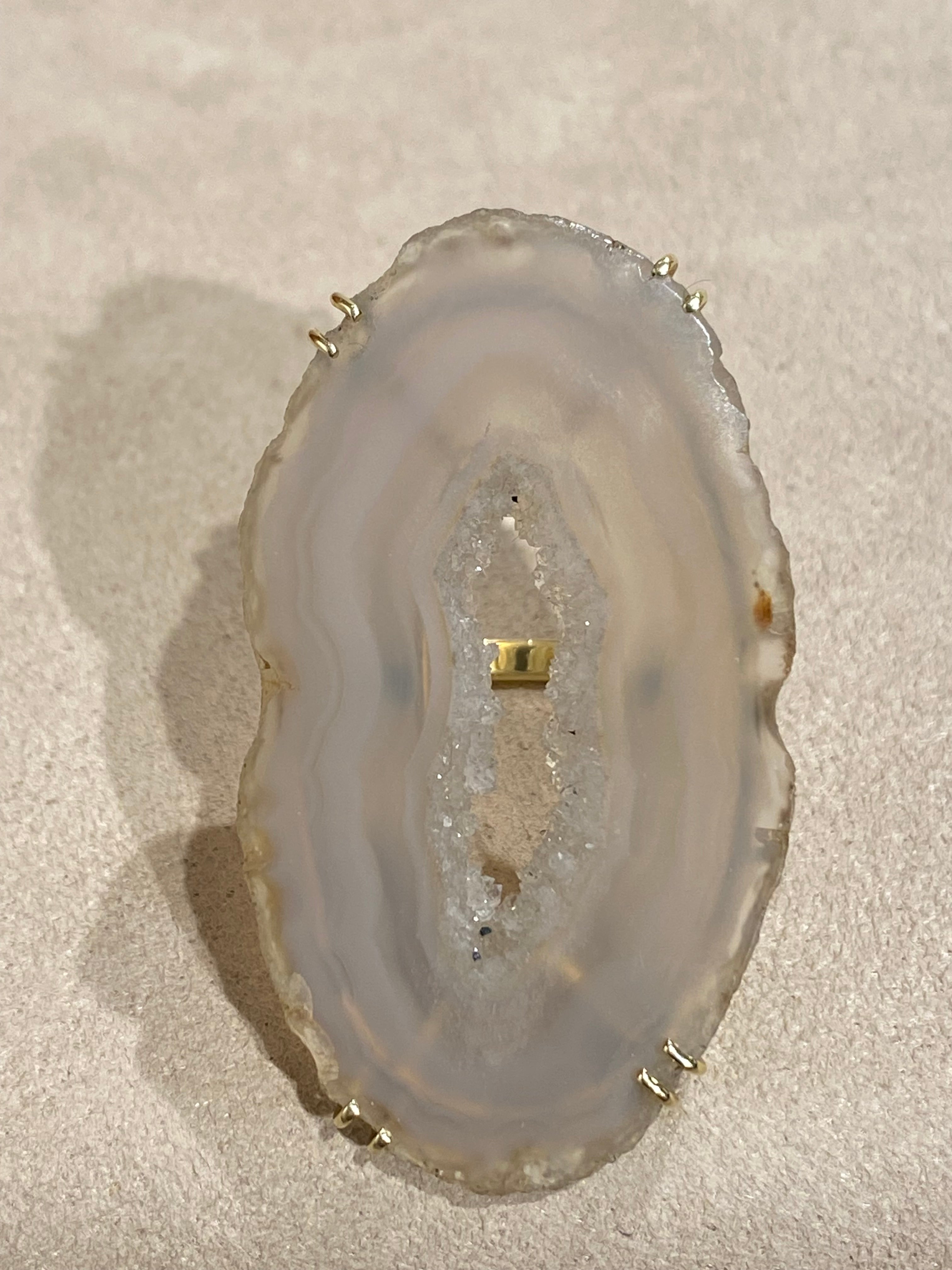 Agaat Geodeschijf Ring