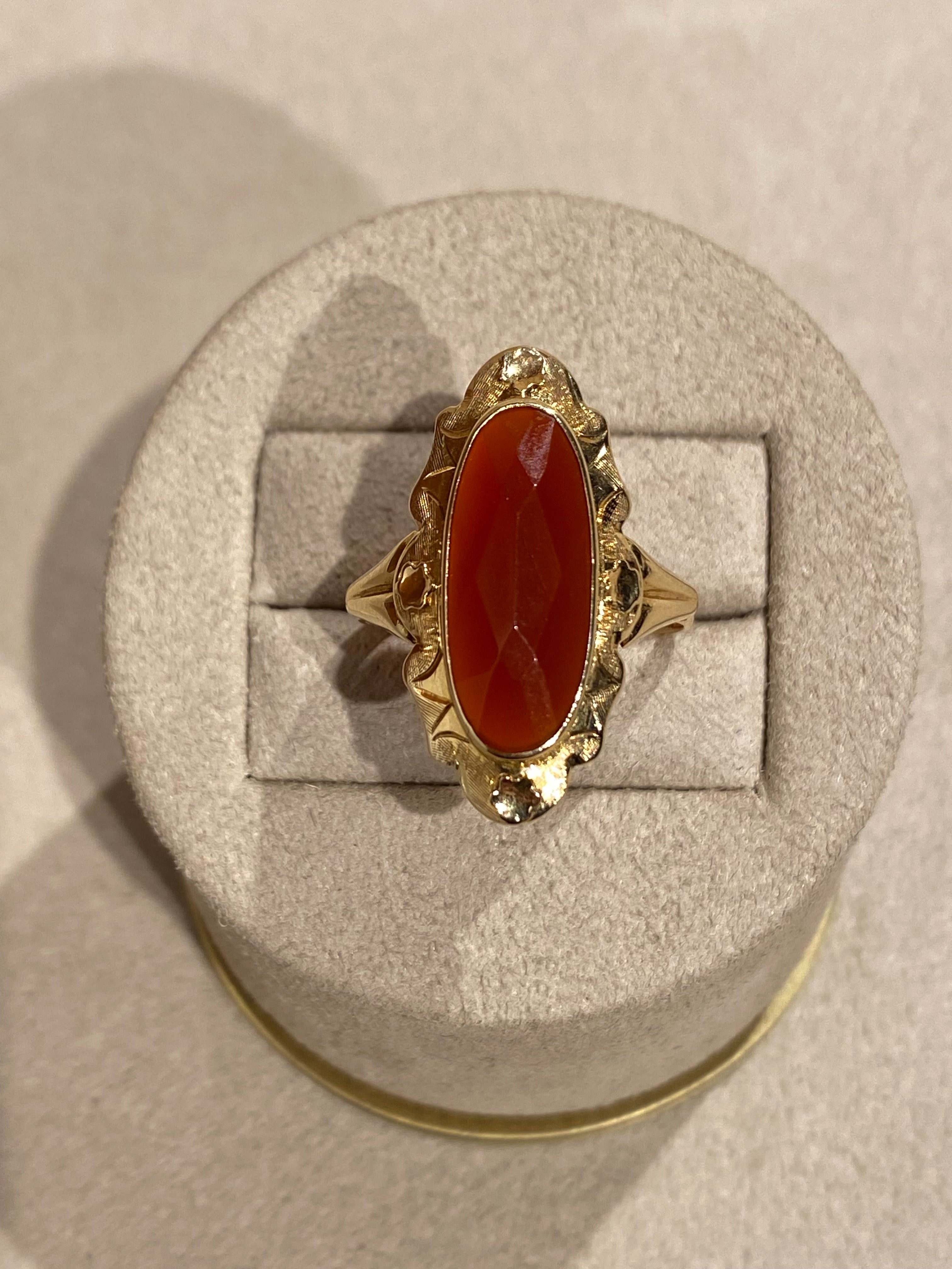 Carneool Bewerkte Vintage Ring