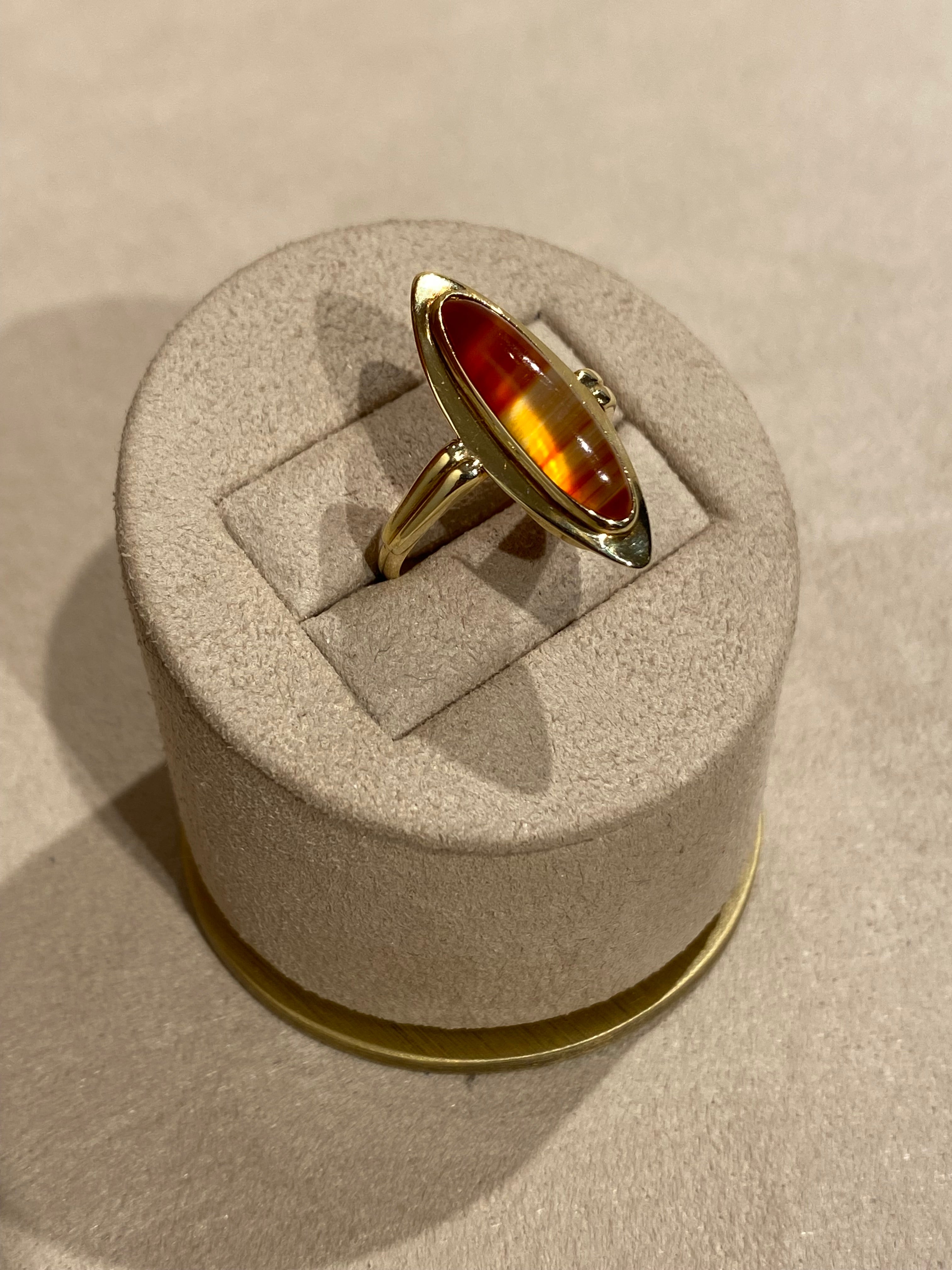 Agaat Streep Ring