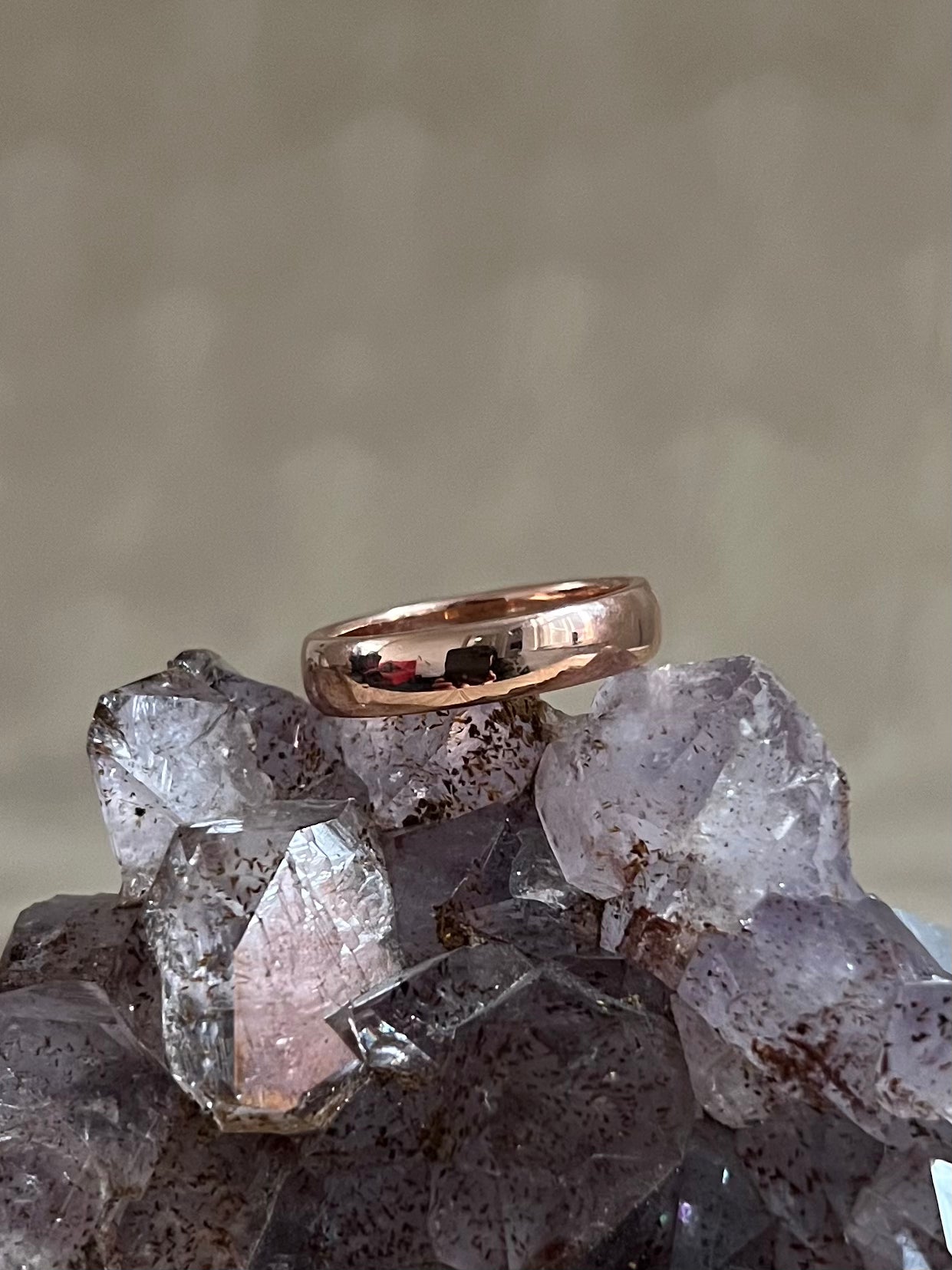 Klassieke bolle ring roségoud