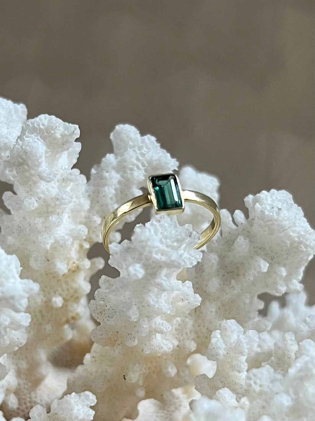 Baquette Toermalijn Ring