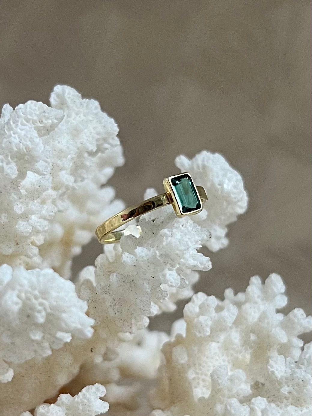 Baquette Toermalijn Ring