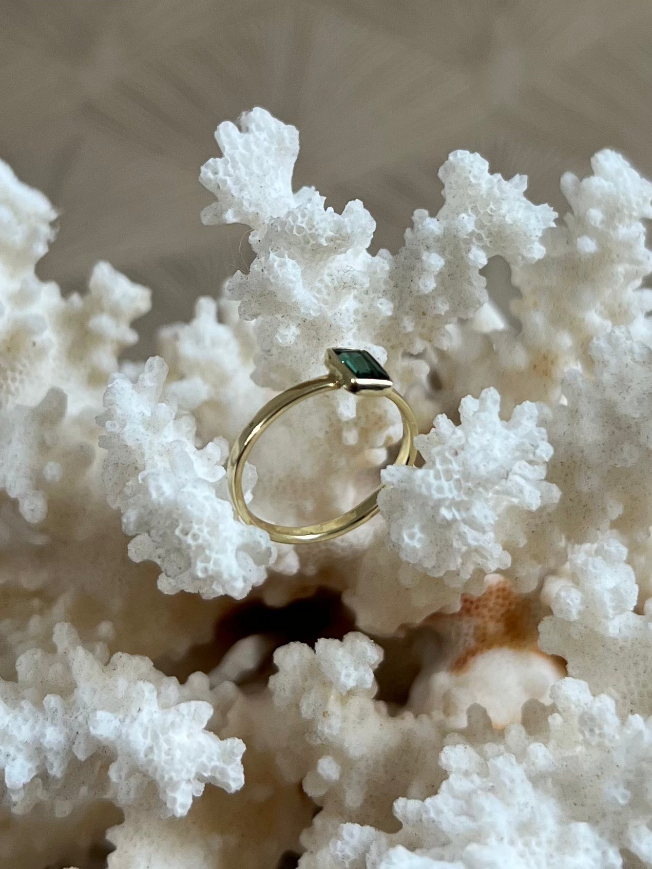 Baquette Toermalijn Ring