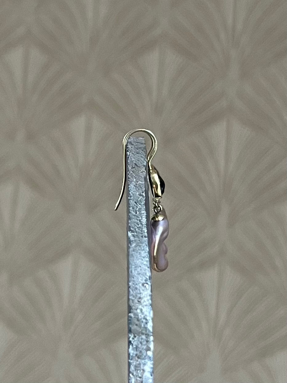 Toermalijn Keshi Parel Oorbellen