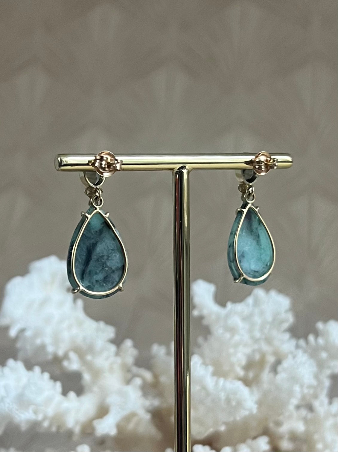 Toermalijn Zoisiet Oorbellen