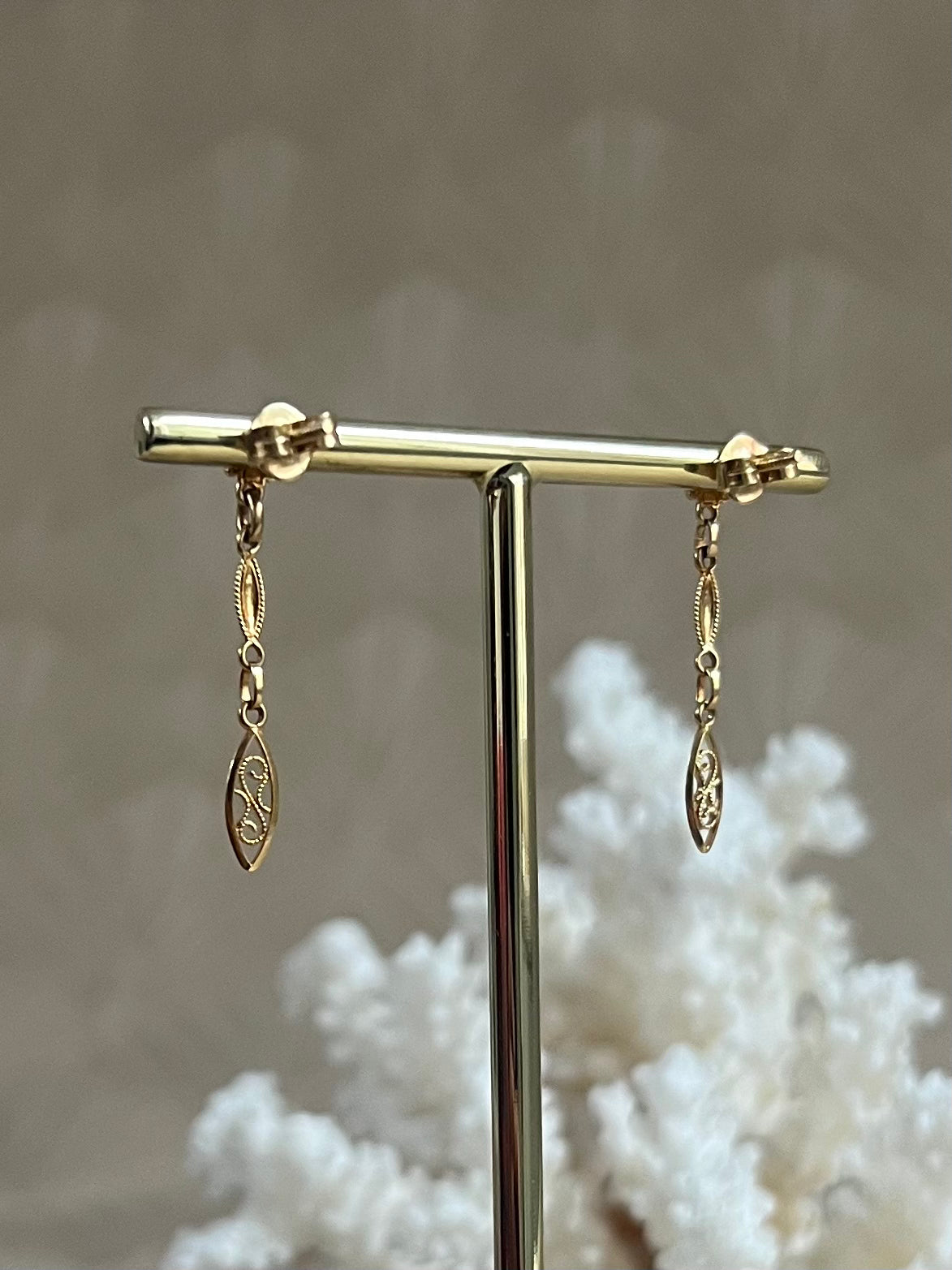 Bloem Vintage Oorbellen