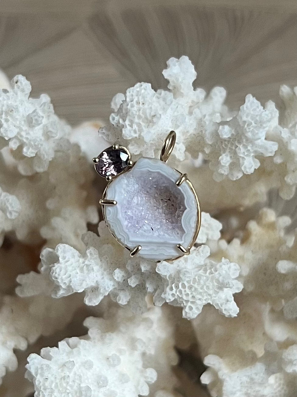 Geode Spinel Hanger