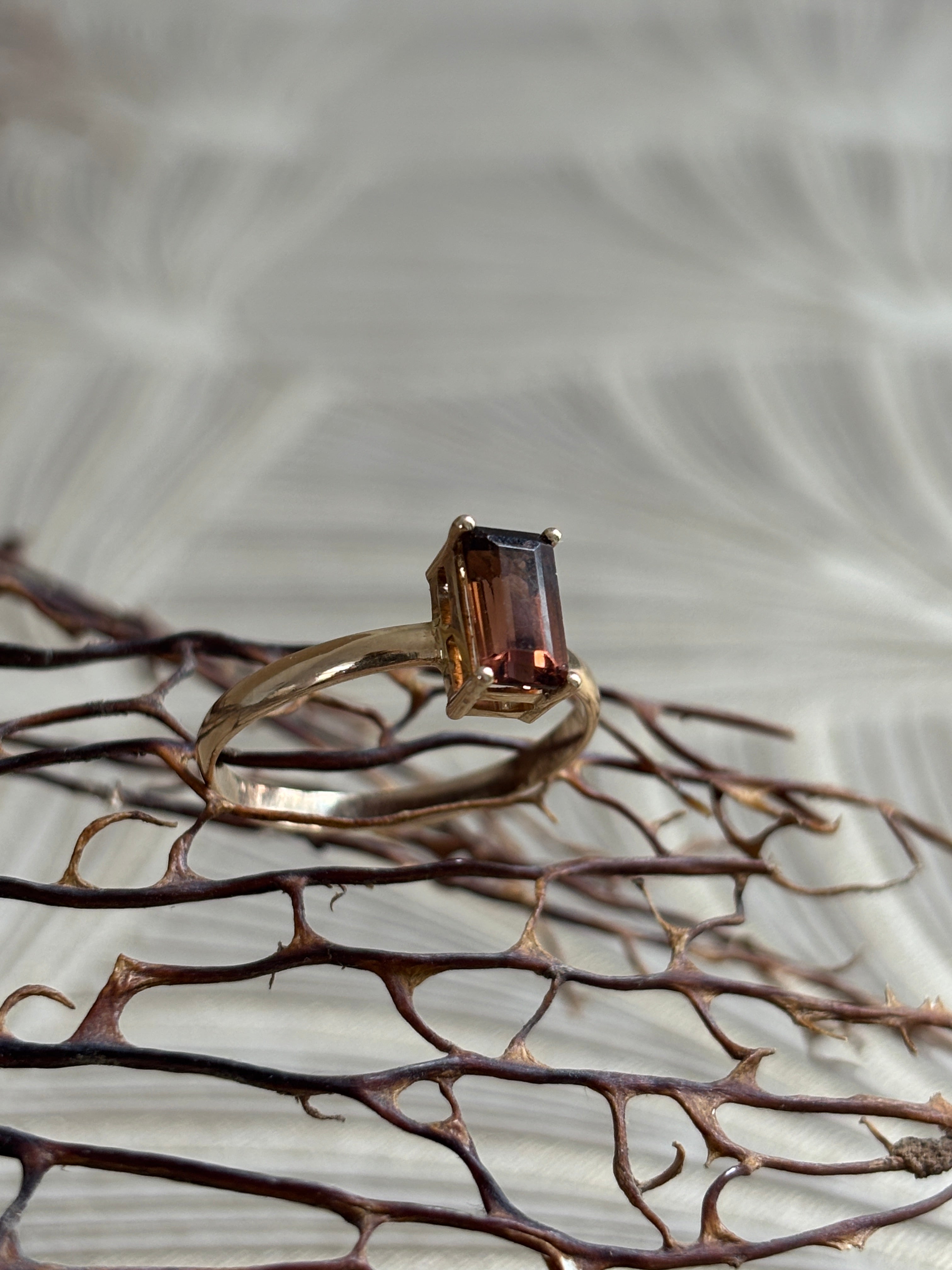 Baquette Toermalijn Ring