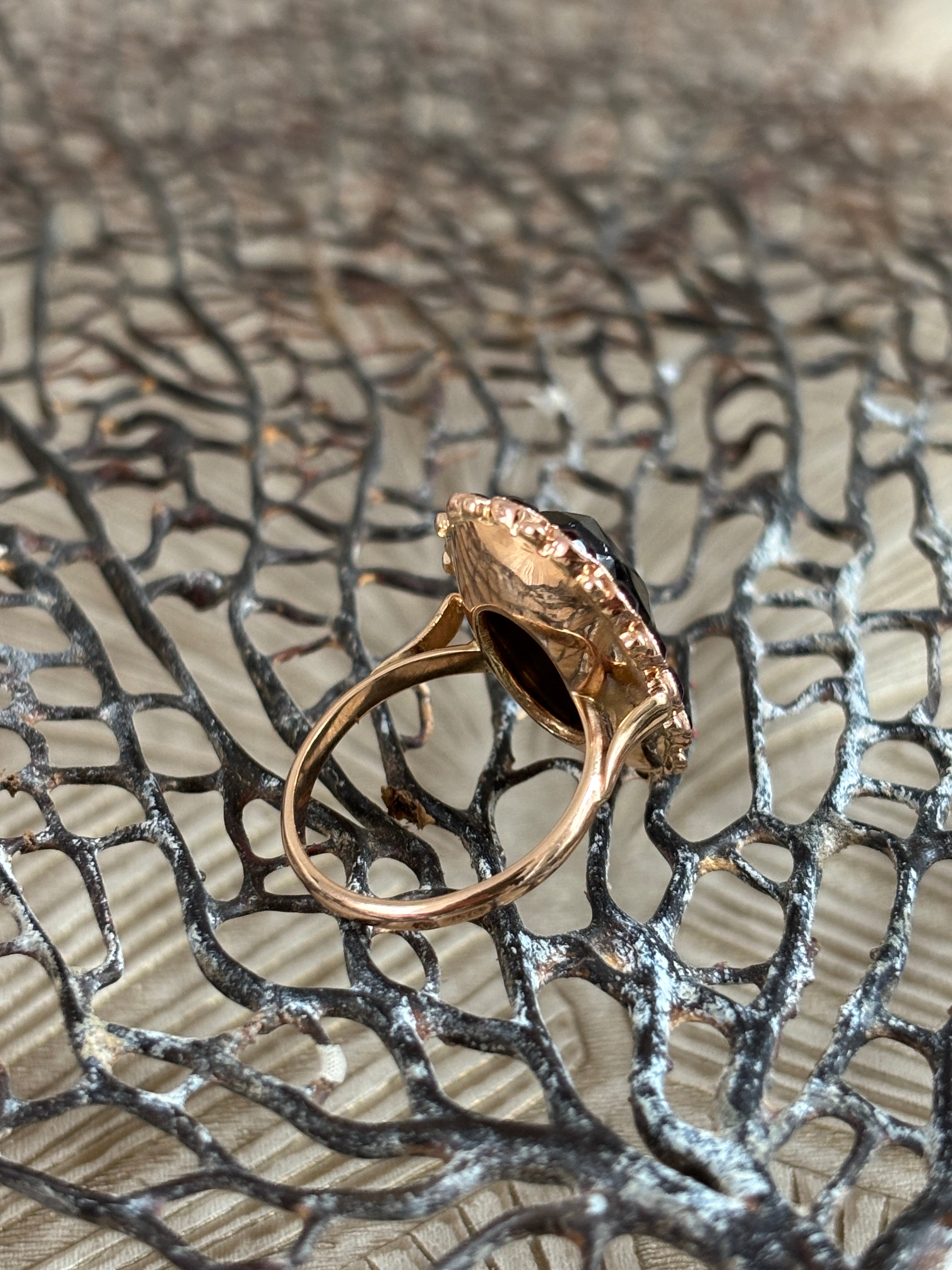 Vintage Granaat Entourage Ring