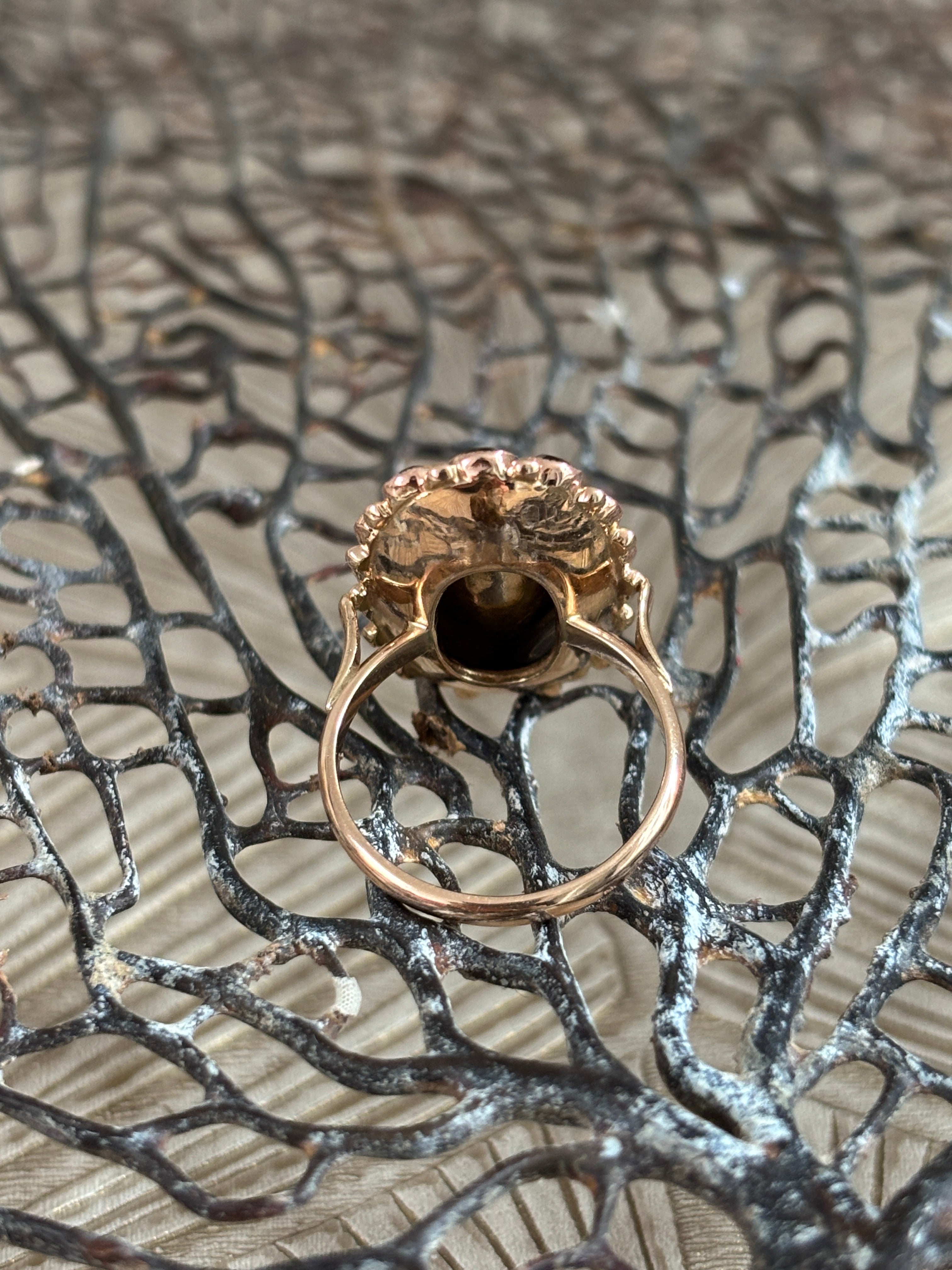 Vintage Granaat Entourage Ring