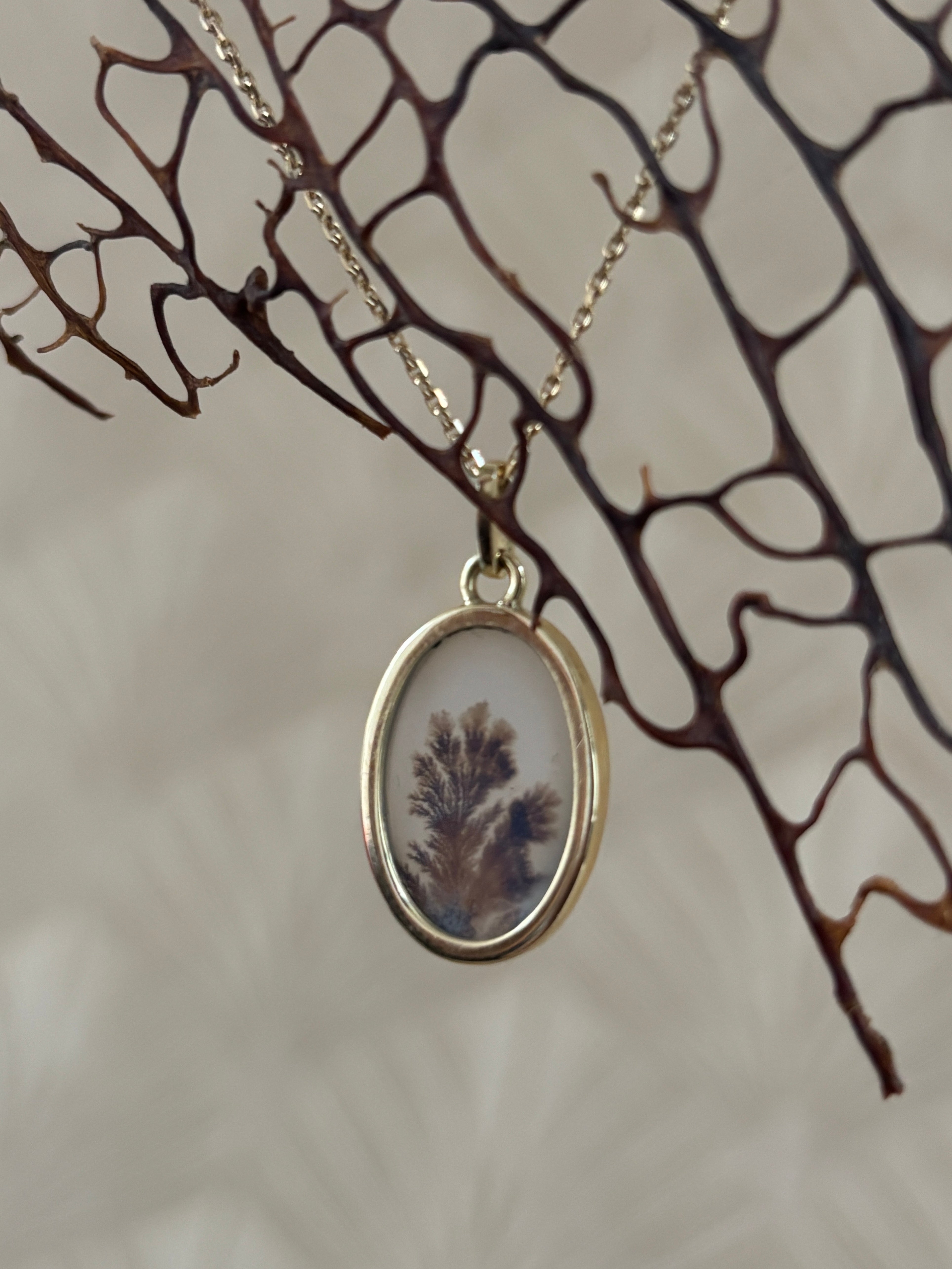 Dendriet Agaat Hanger