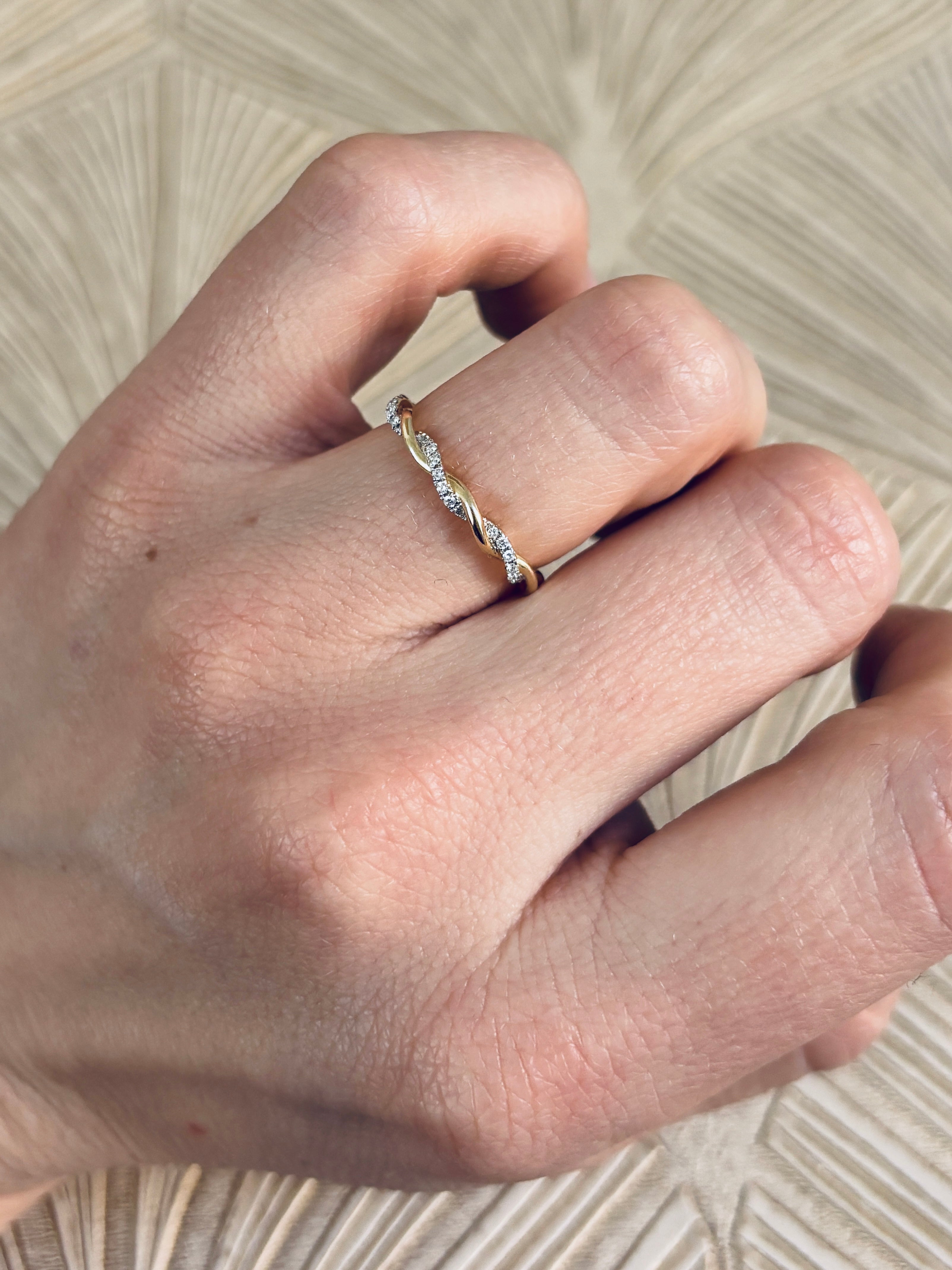 Vlecht Ring Pavé