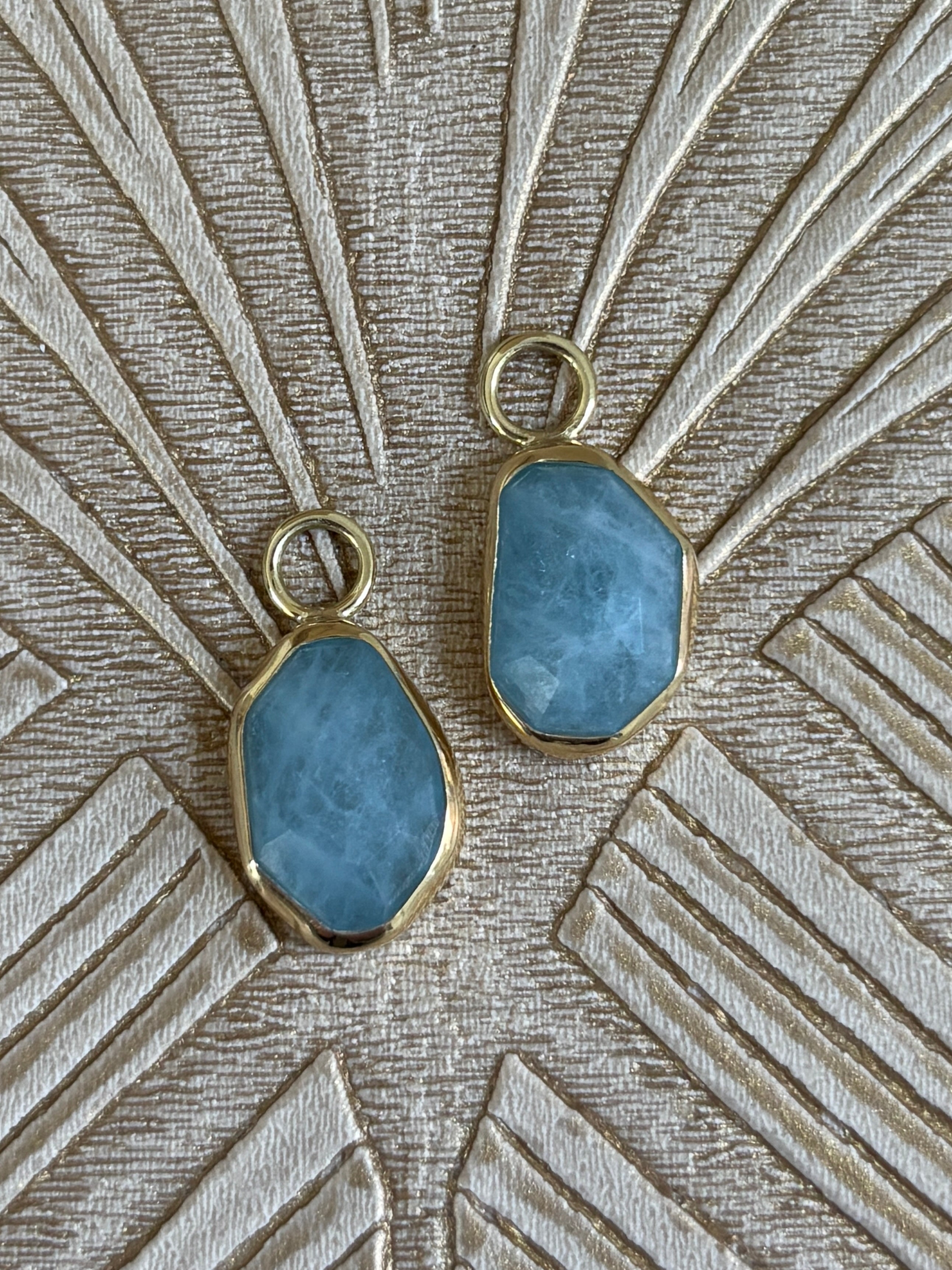 Balletjes Oorbellen met Aquamarijn