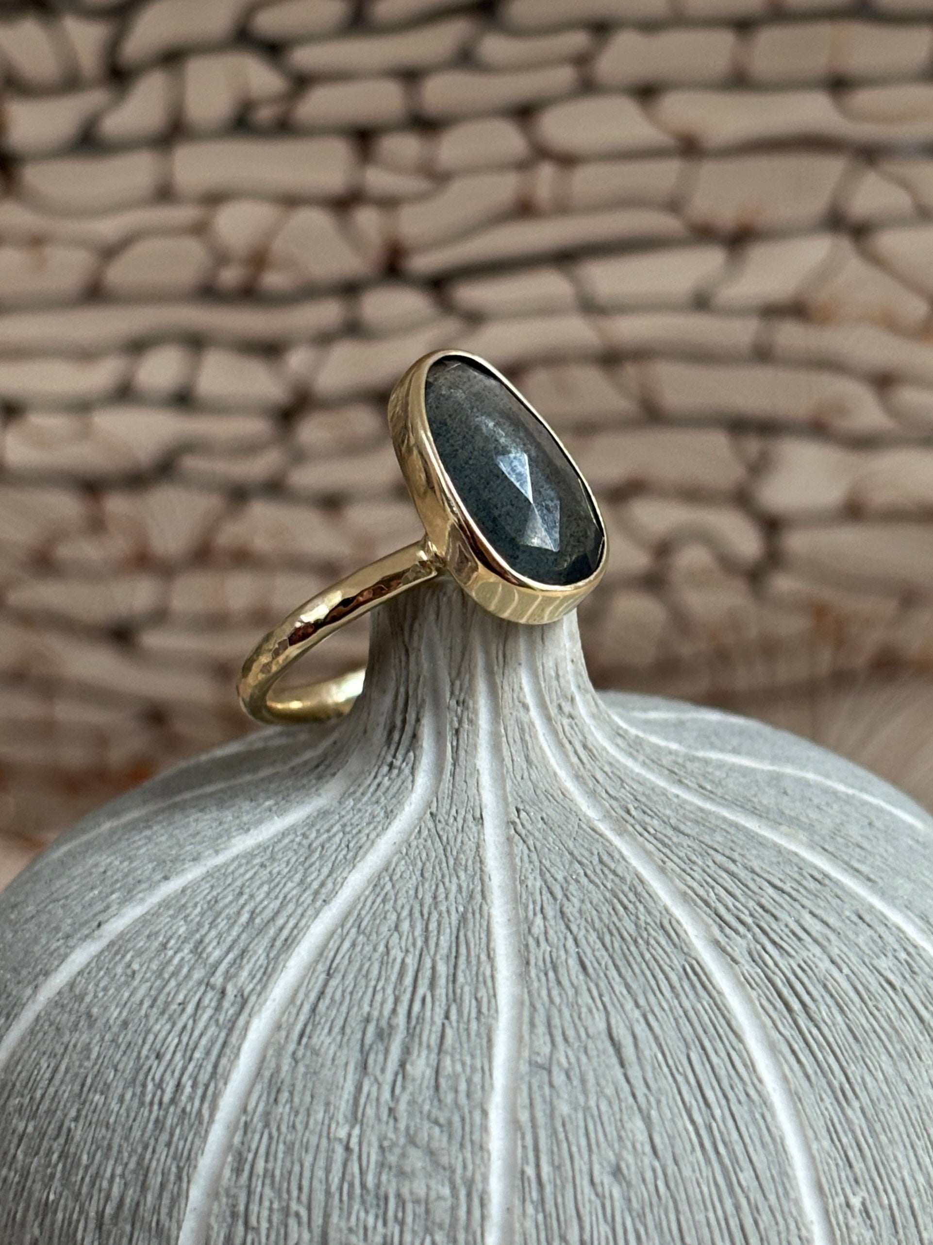 Aquamarijn Kiezel Ring