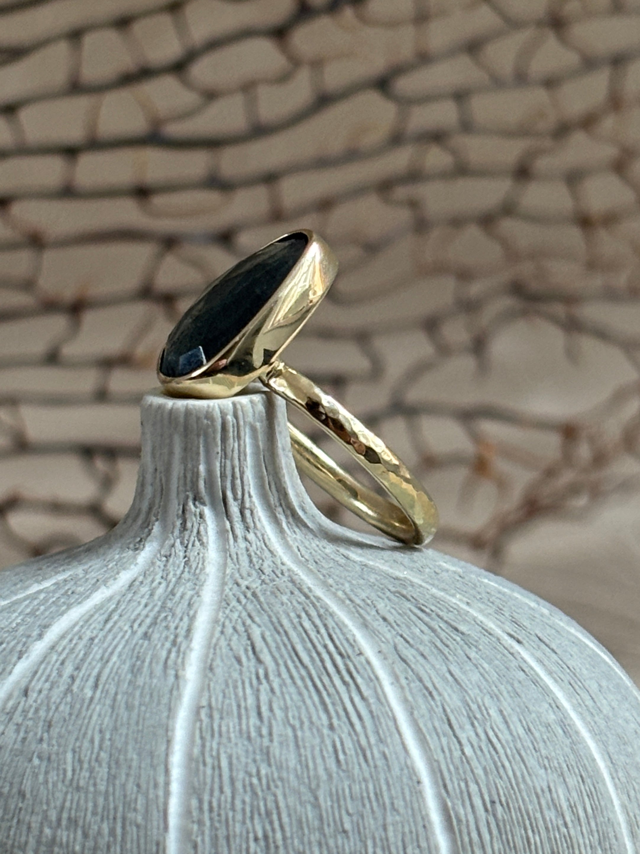 Aquamarijn Kiezel Ring