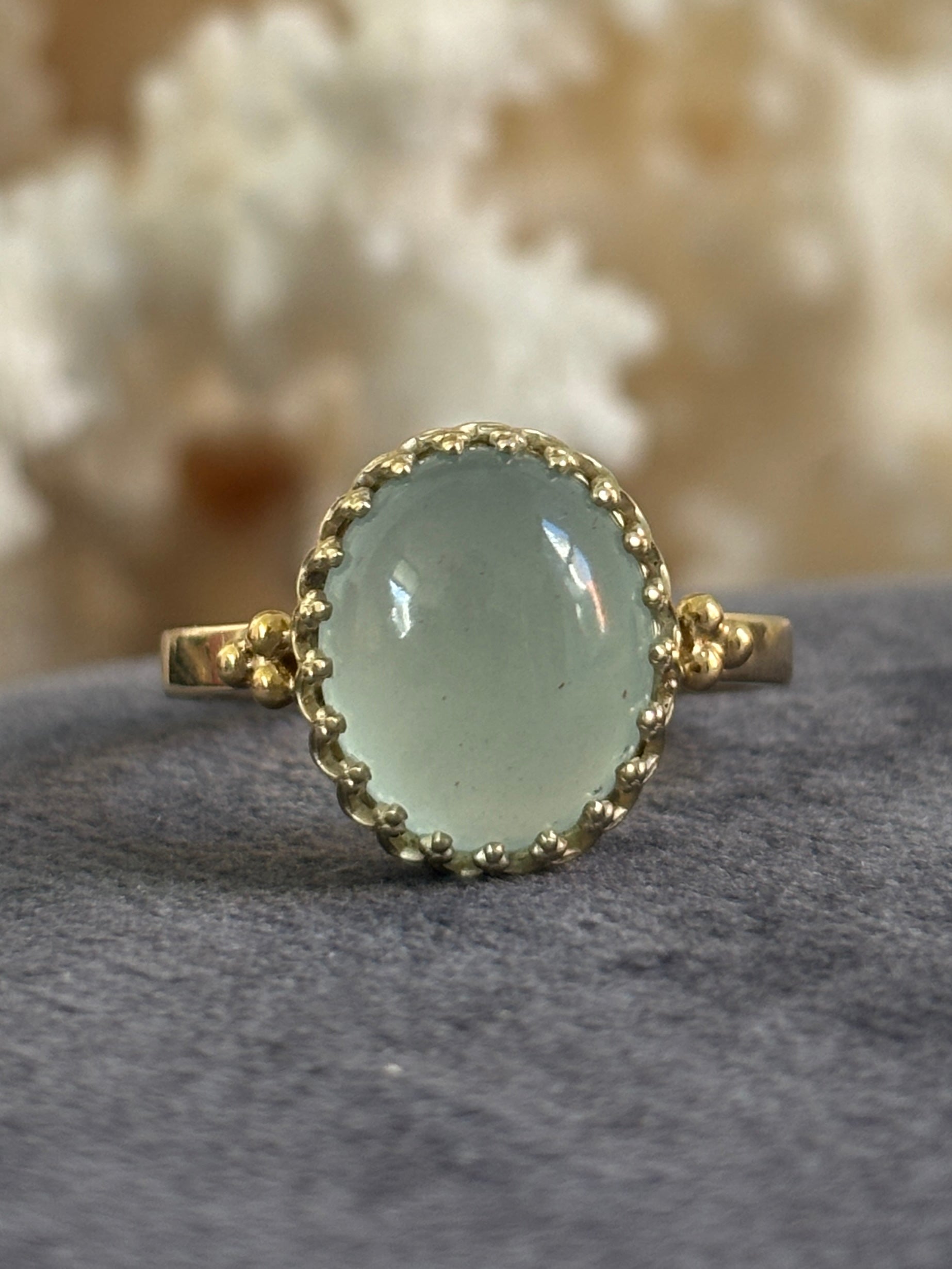 Versierde Aquamarijn Ring