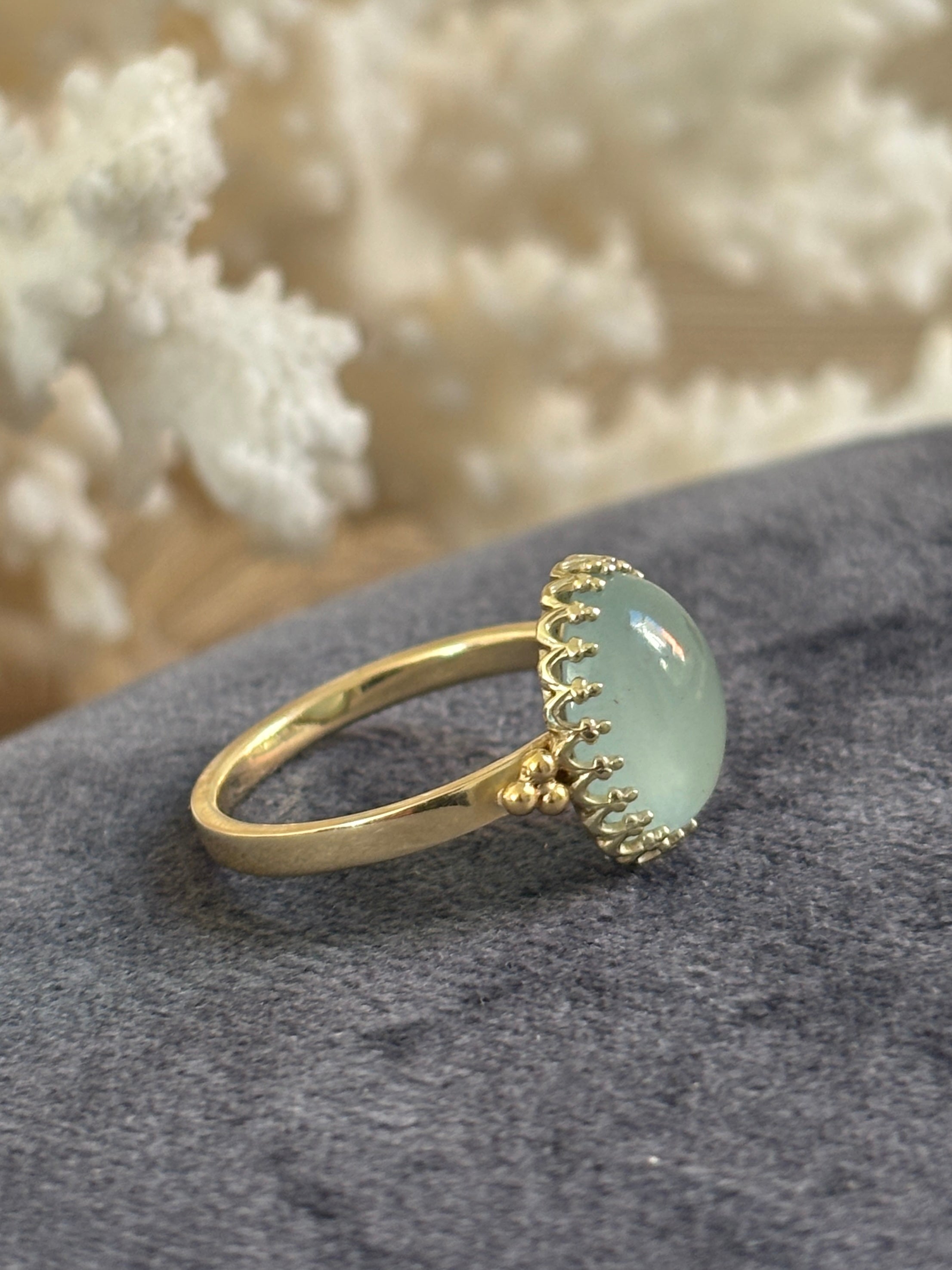 Versierde Aquamarijn Ring