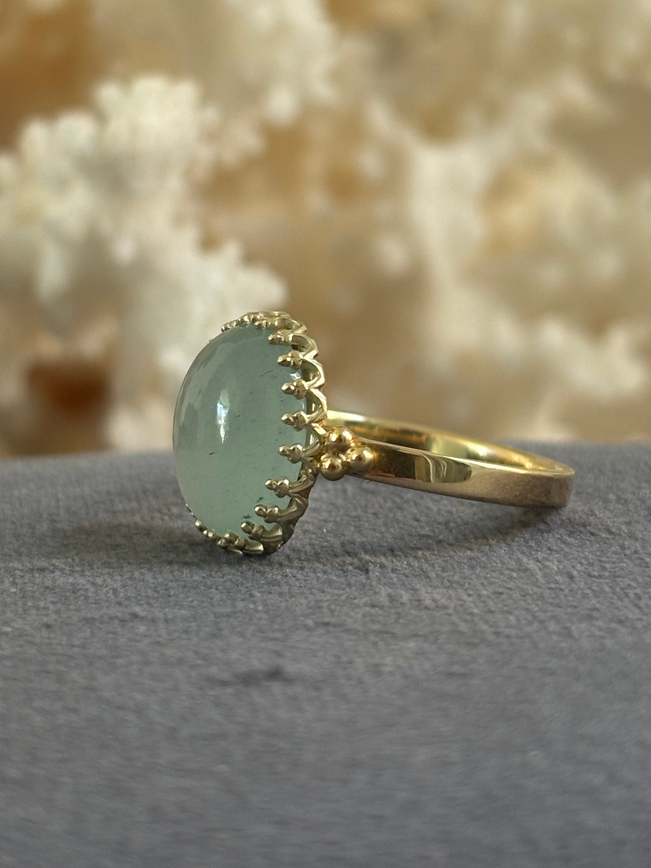 Versierde Aquamarijn Ring