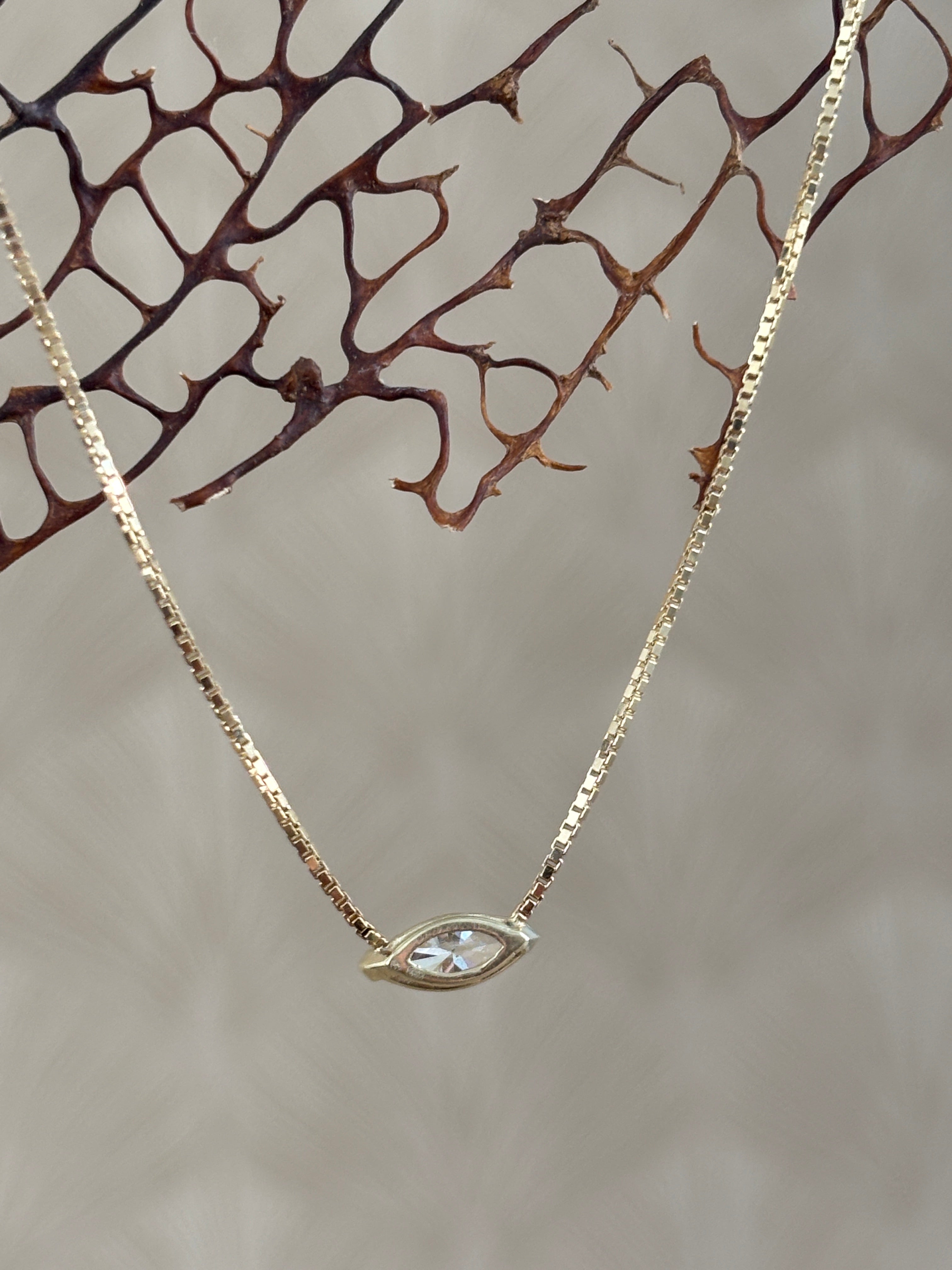 Marquise Diamant Ketting