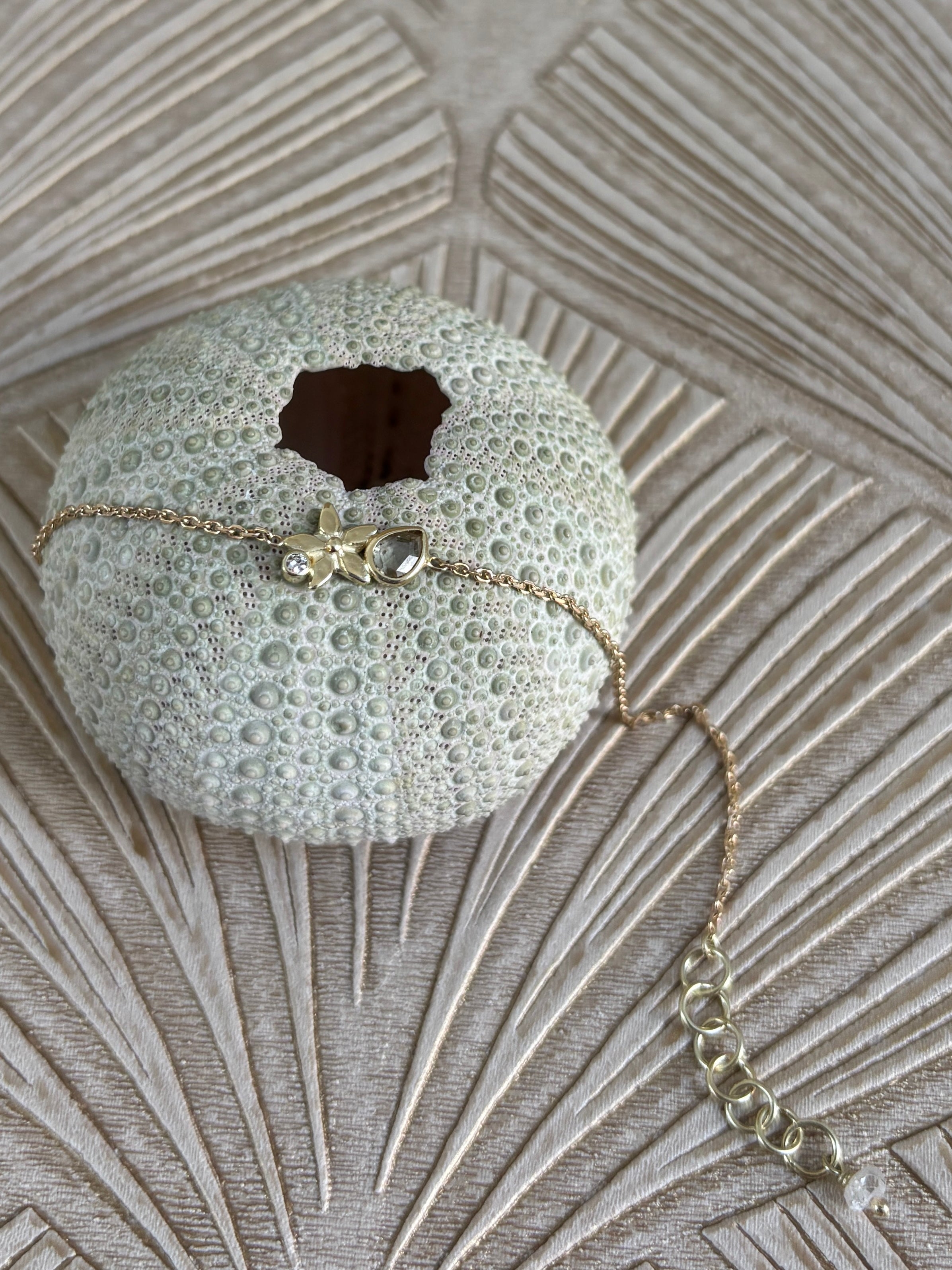 Diamant Bloem Armband