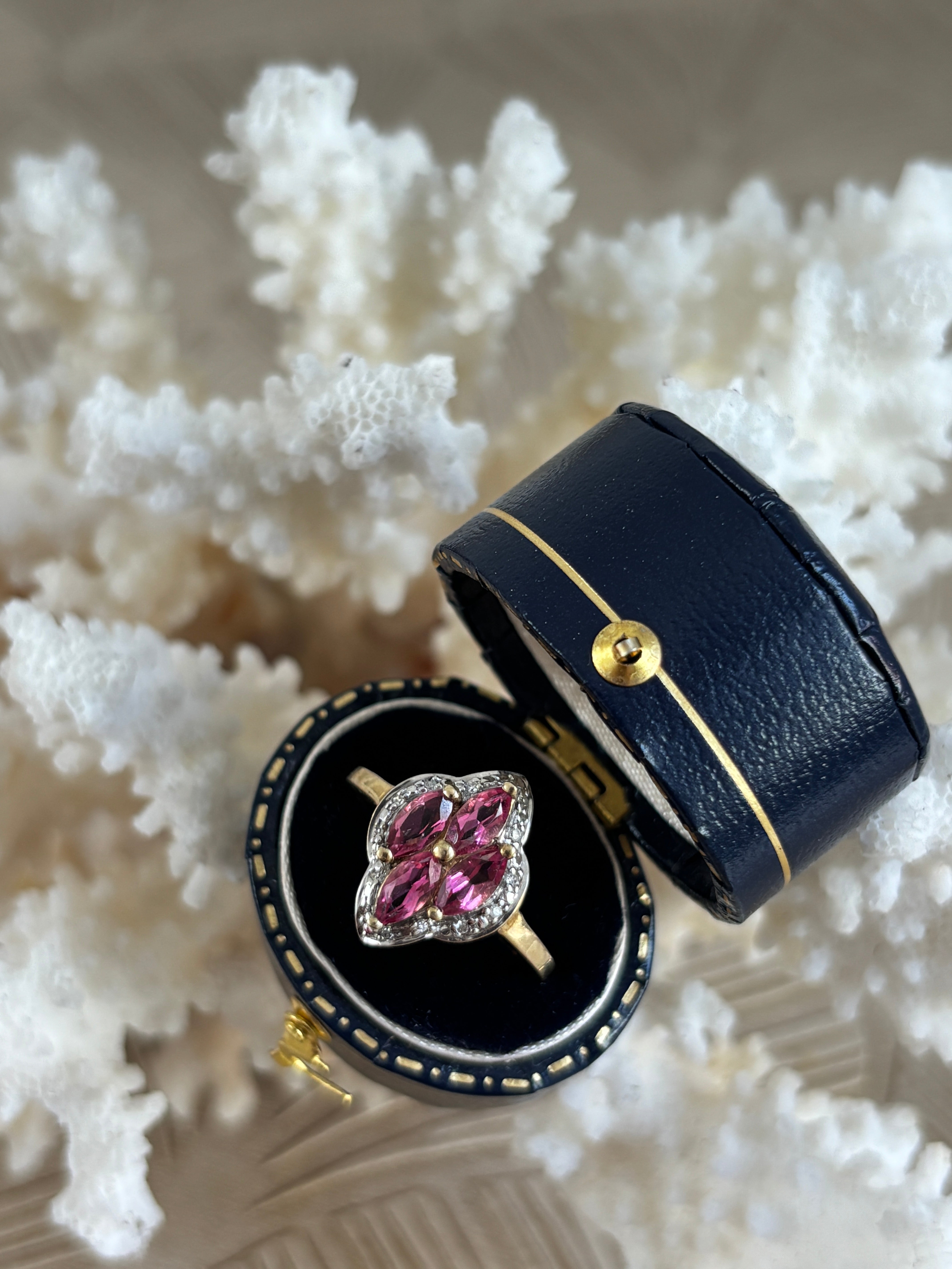 Toermalijn Diamant Ring Vintage