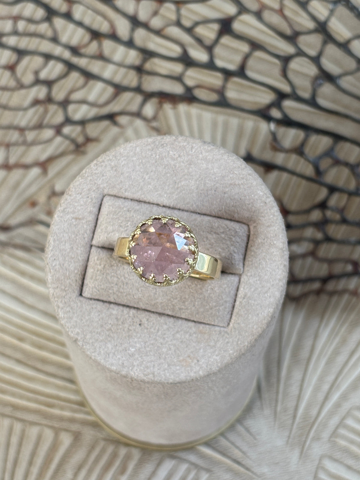 Roze Toermalijn Ring