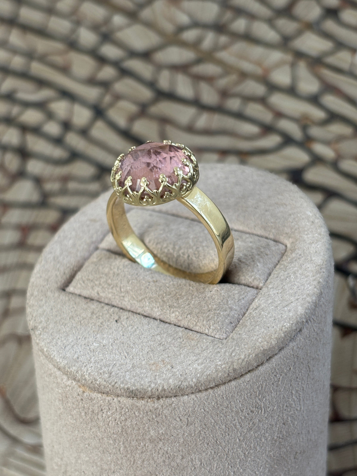Roze Toermalijn Ring