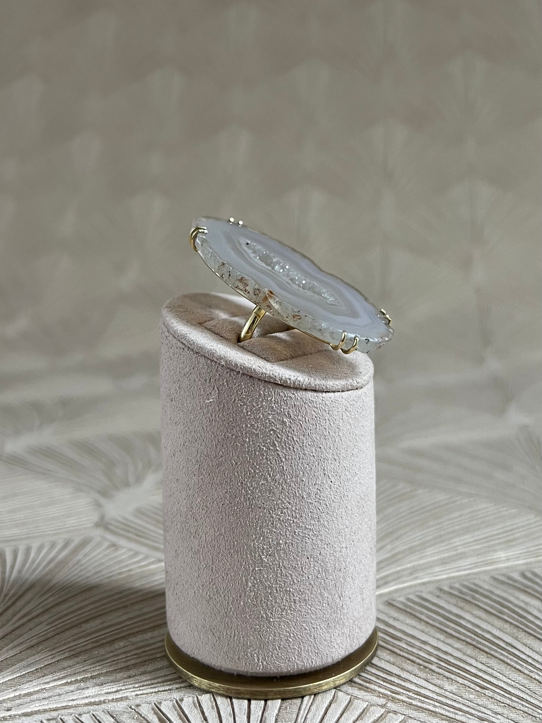 Agaat Geodeschijf Ring