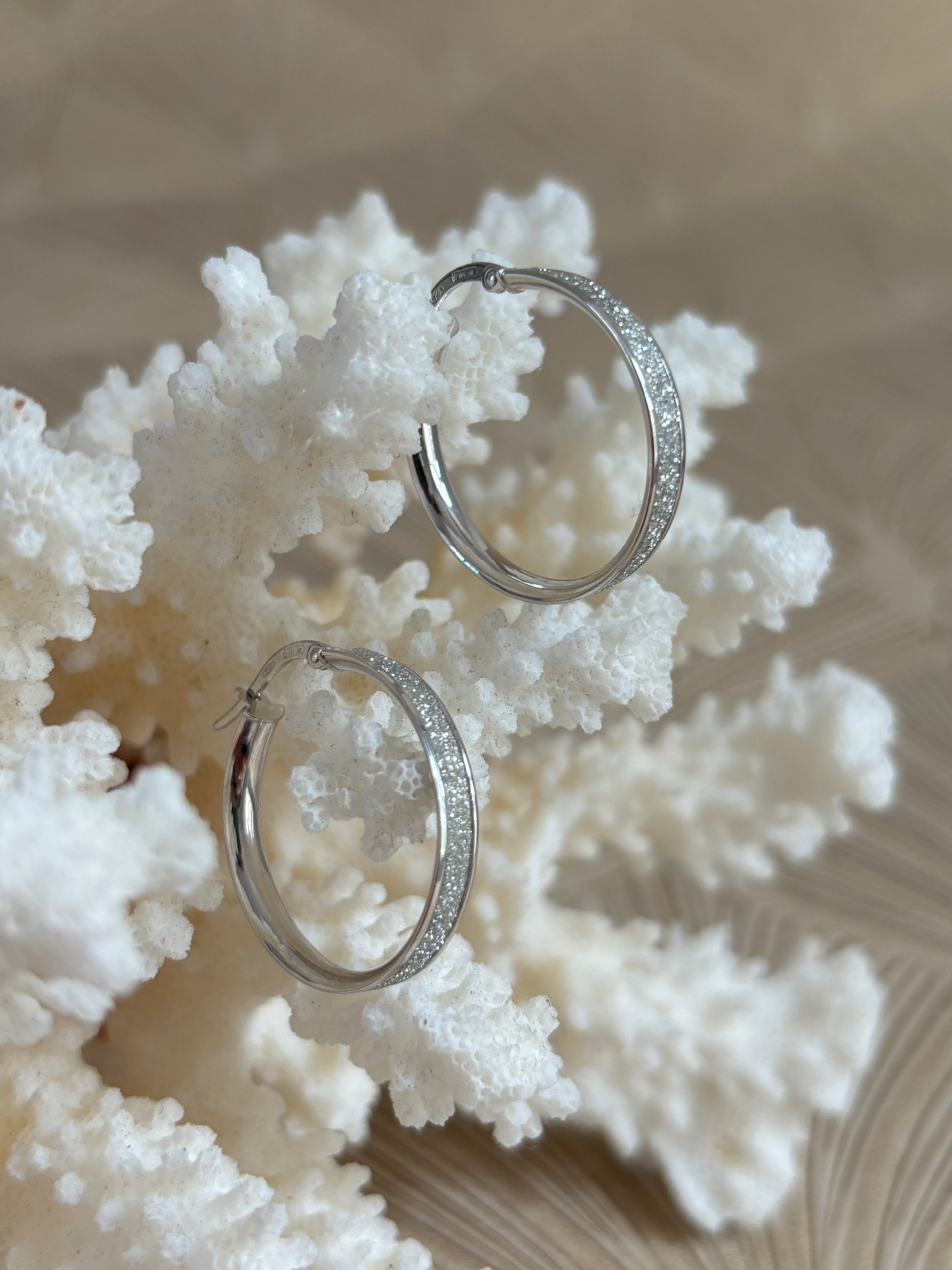 Vintage Glitter Oorringen