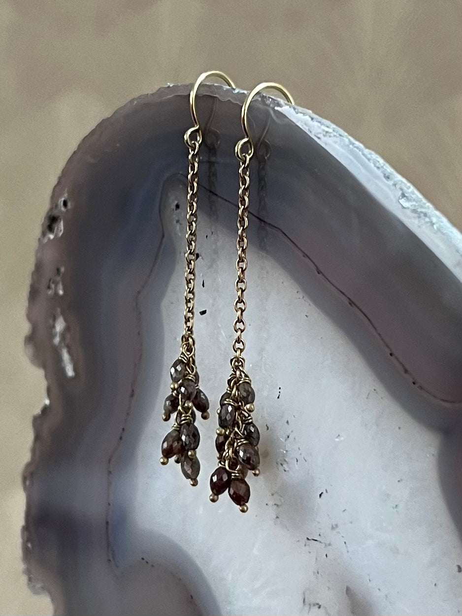 Olijf Tros Diamant Oorbellen