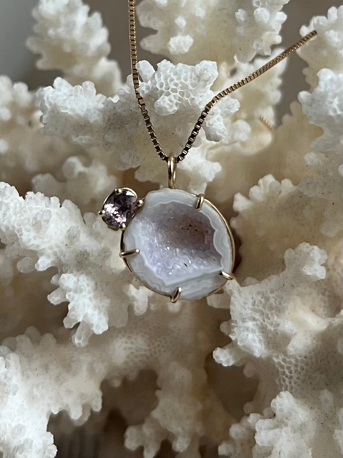 Geode Spinel Hanger