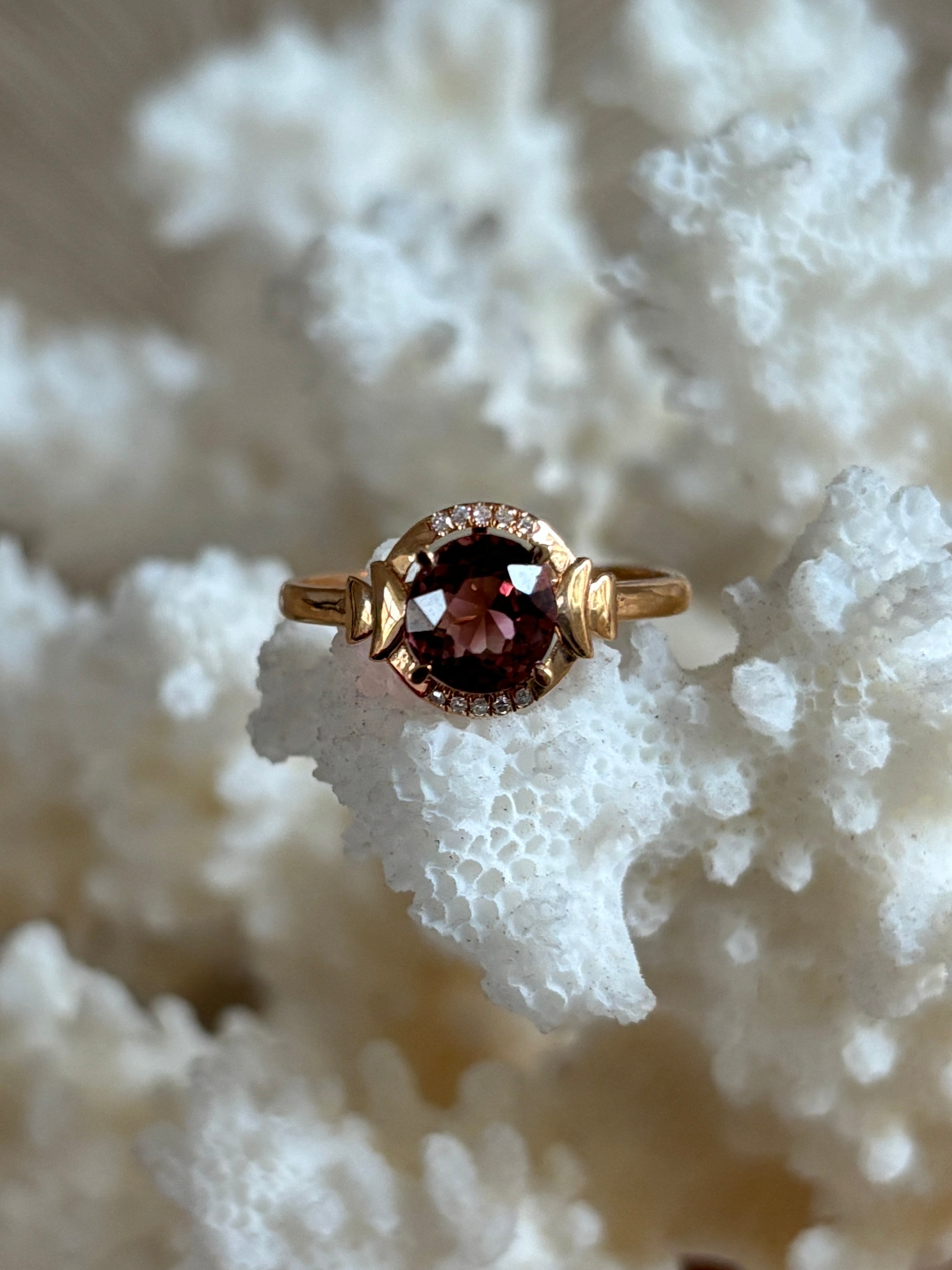 Vintage Rosé Toermalijn Ring