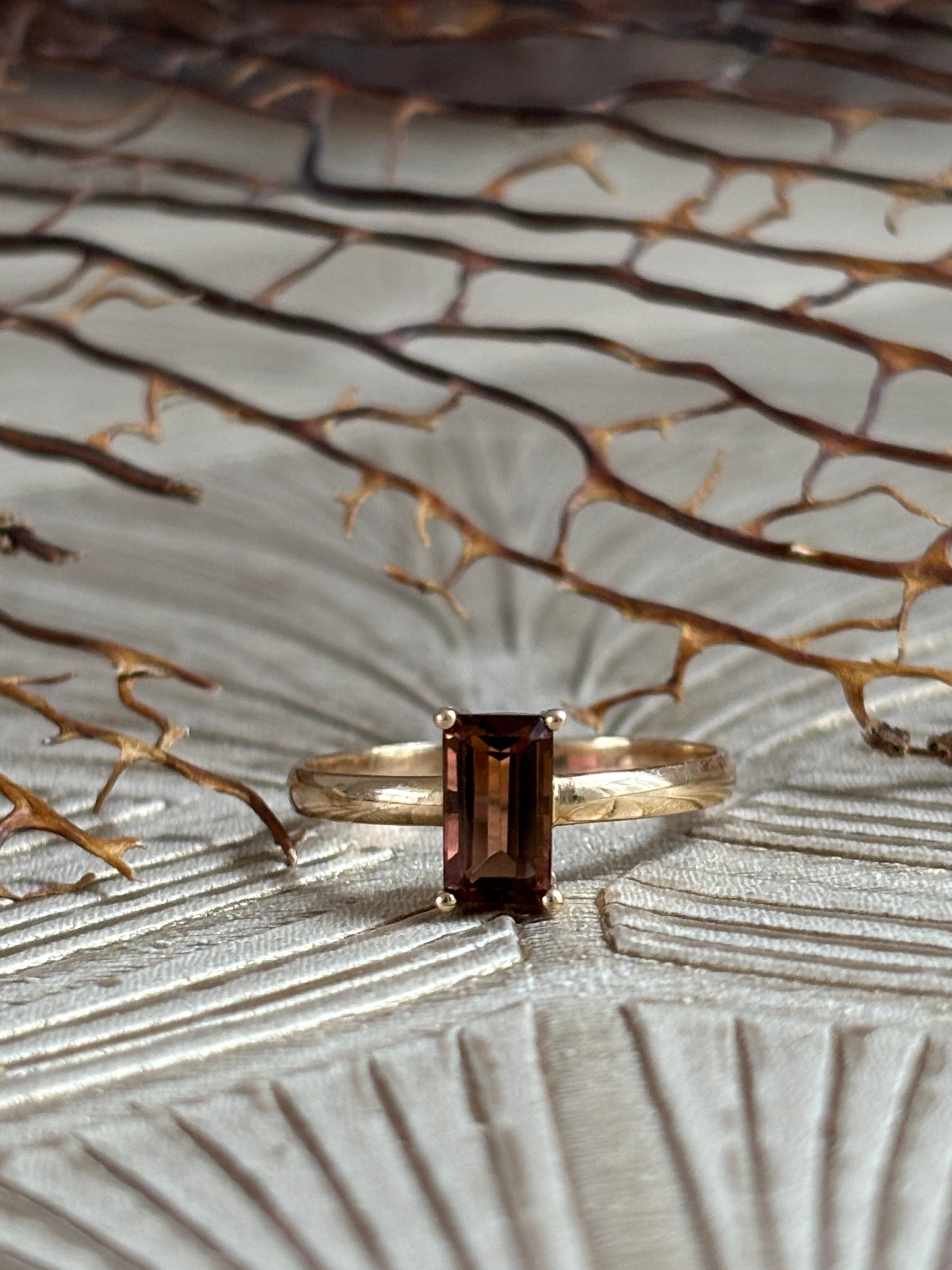 Baquette Toermalijn Ring